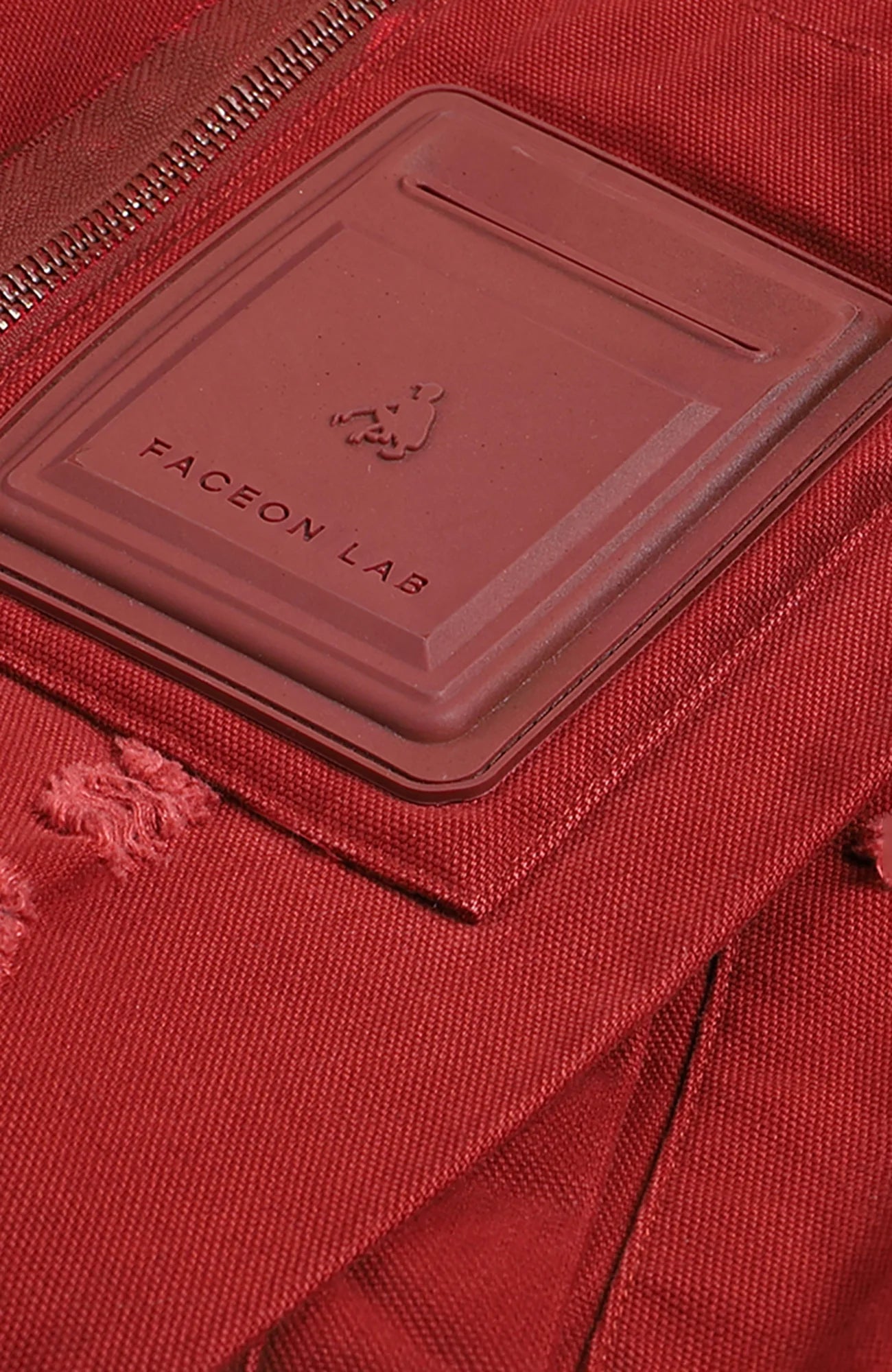 FACEONLAB Distressed Padded Bomber Jacket