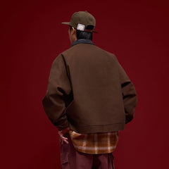 BANANA CLUB Faux Leather Collar Cotton Jacket