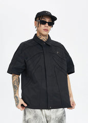 F2CE Spliced Metal Logo Half Shirt