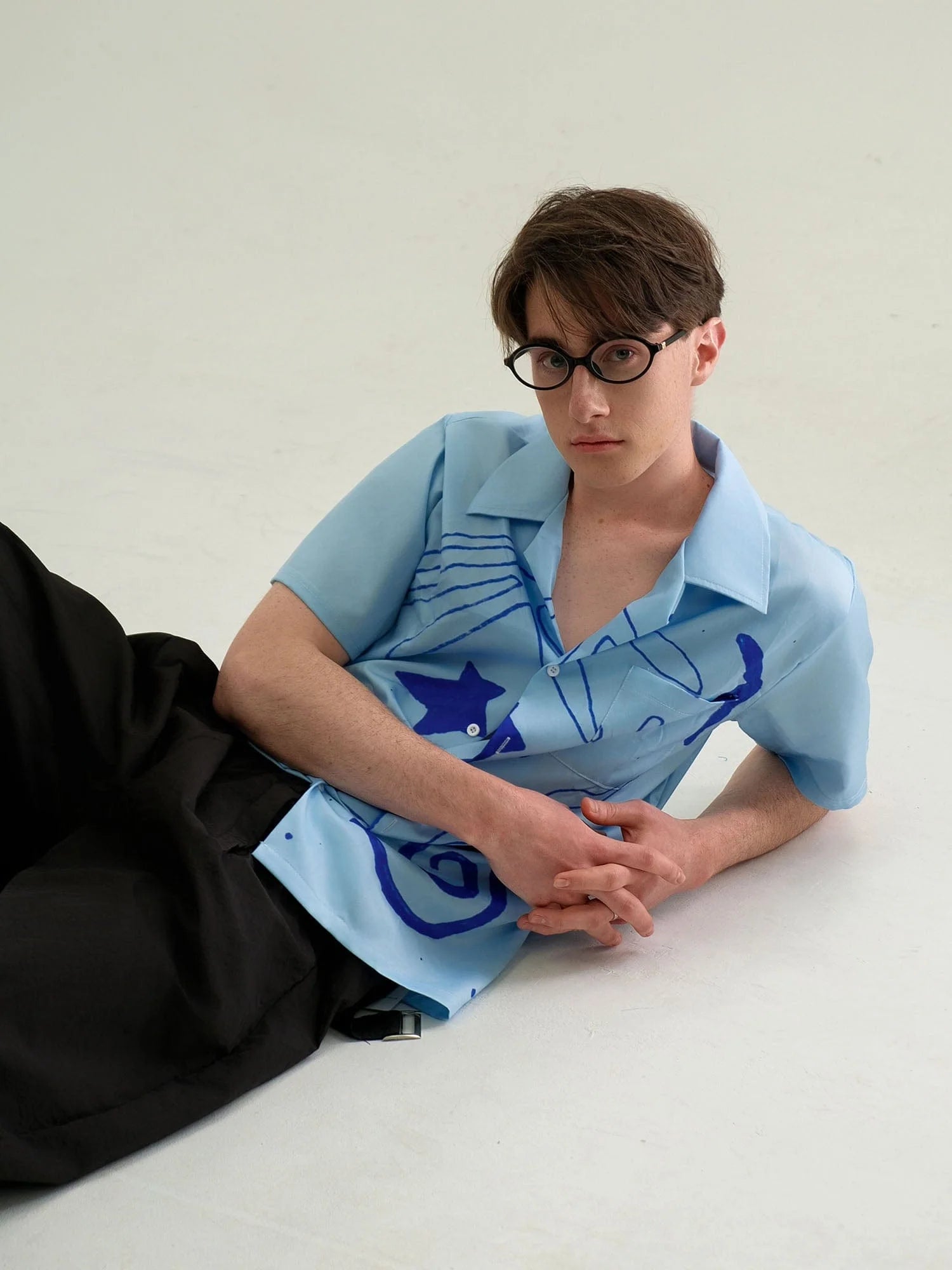 WIID Oceanic Doodle Graphic Half Shirt