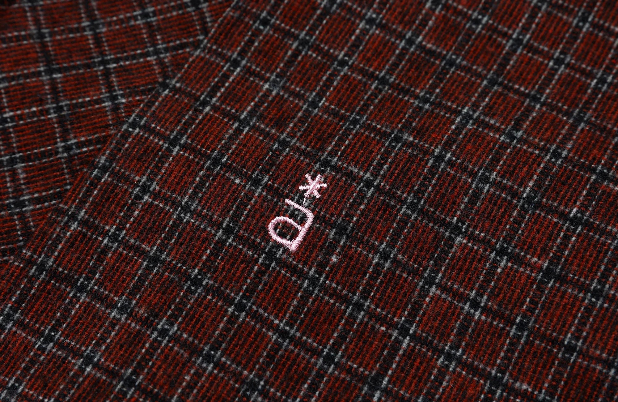 ROARINGWILD A ARCH Plaid Paneled Half-Zip Hooded Jacket