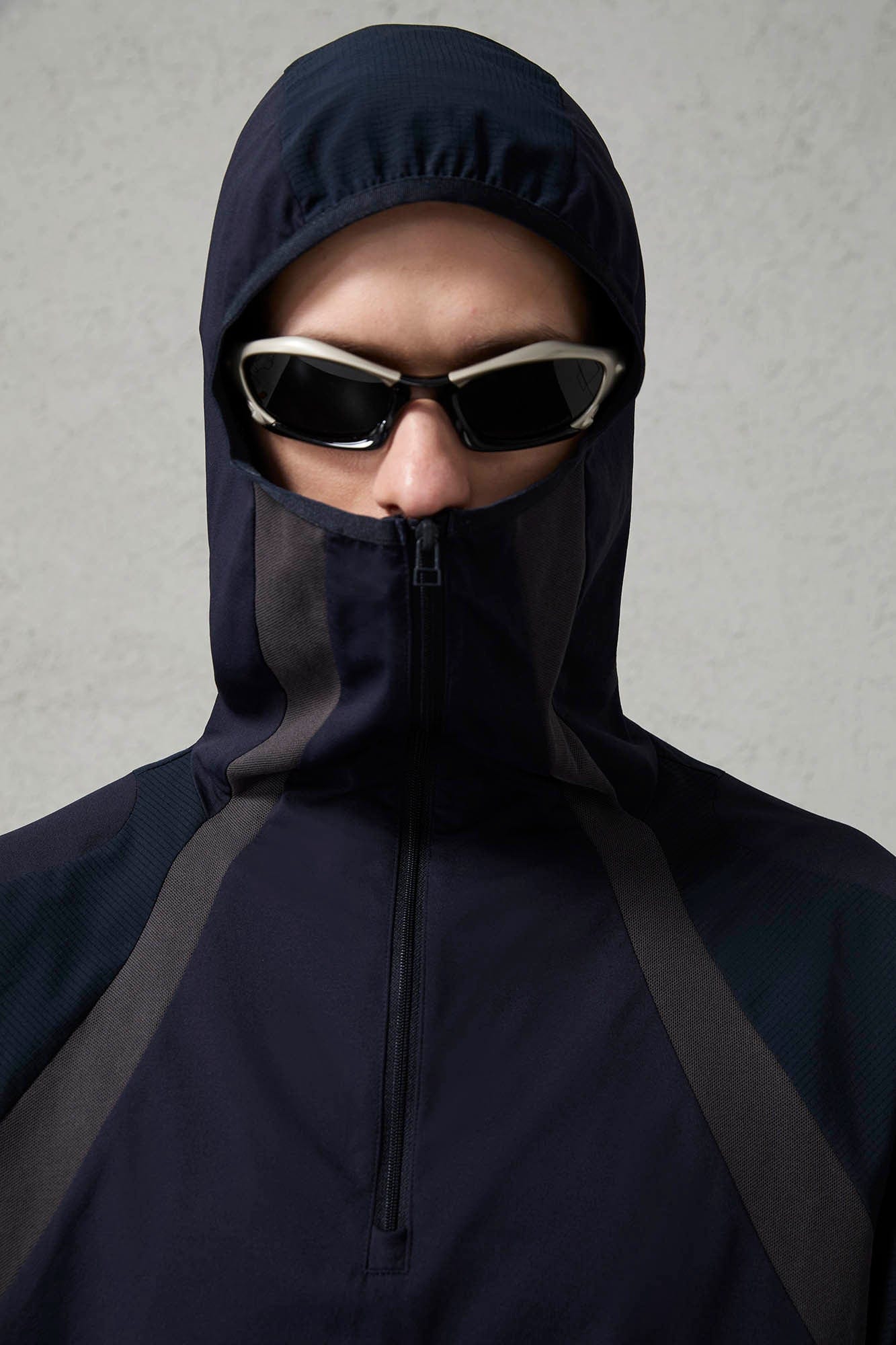 ORGANIC EMOTION Contrast Spliced Hooded Sorona Pullover Jacket
