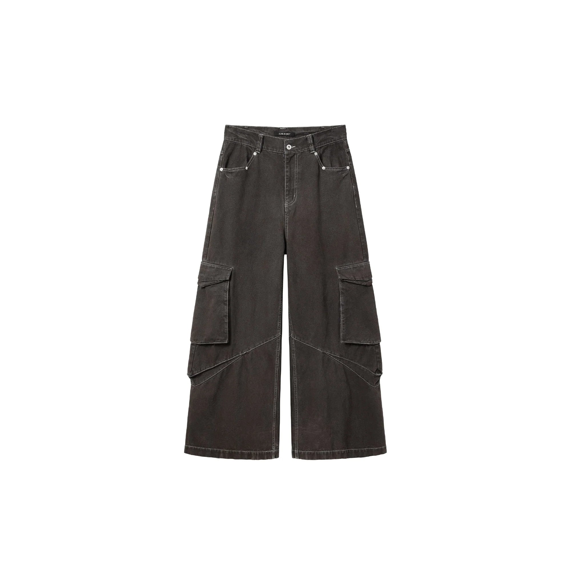 ALVNG AR ANTS Washed Big Pockets Wide-Leg Cargo Pants