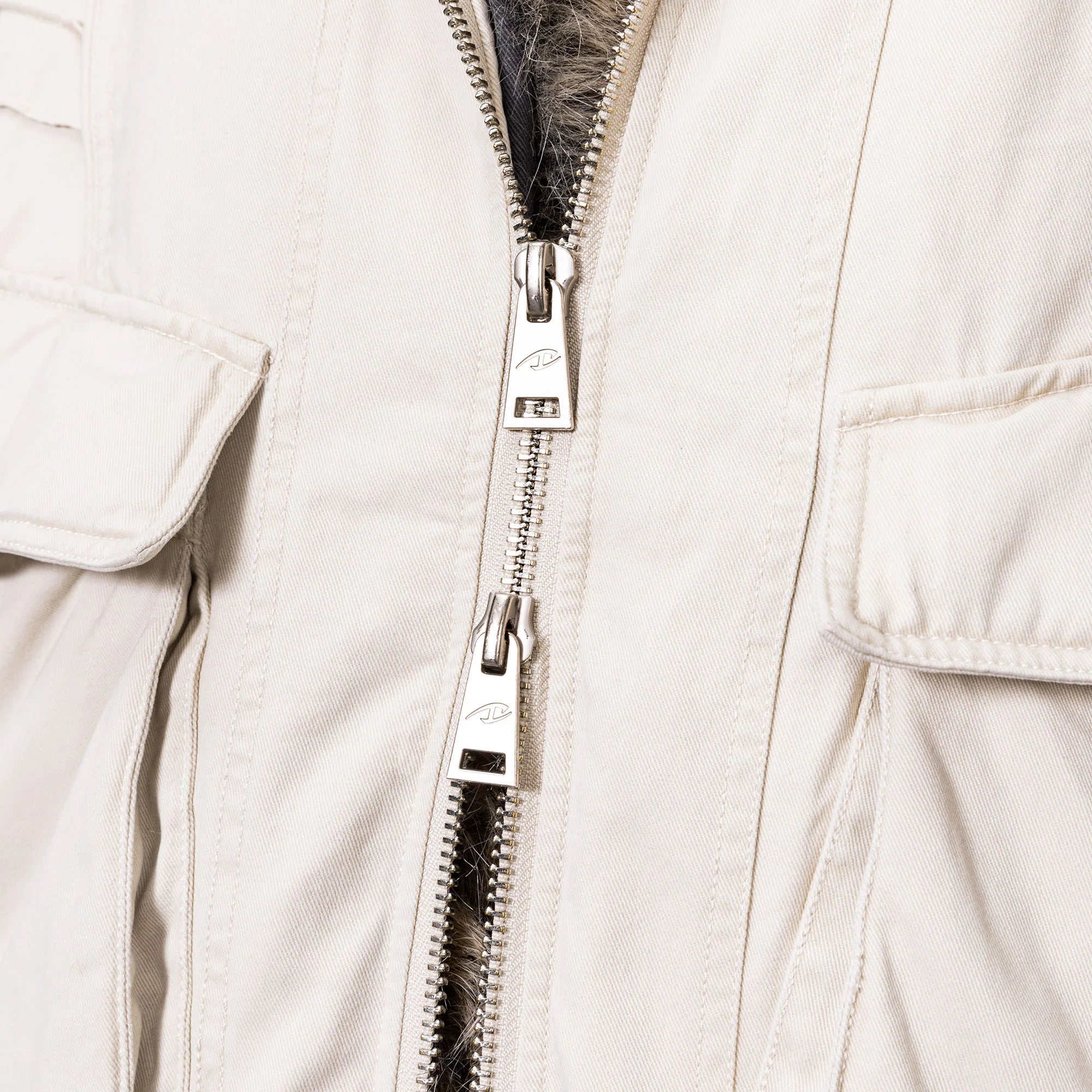 CATSSTAC Detachable Faux Fur Scarf Panel Jacket