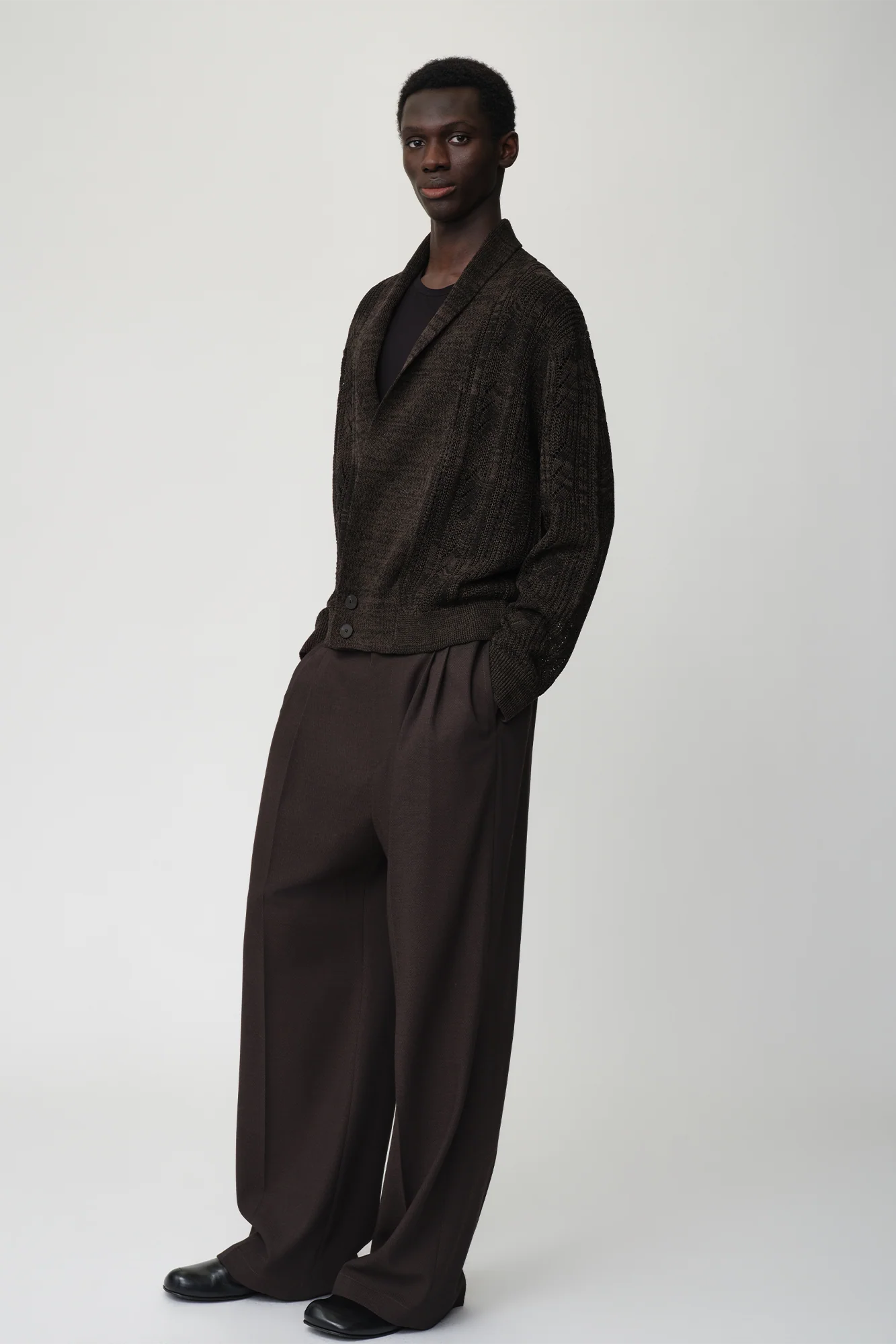 OPICLOTH Modern Pleats Wool-Blend Straight-Leg Pants