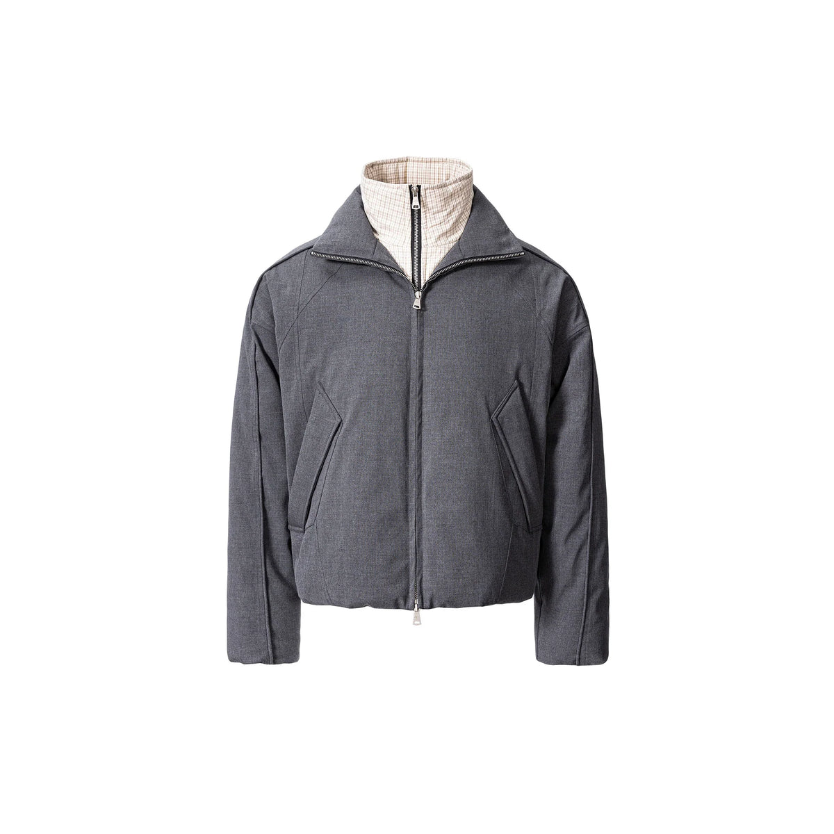 CATSSTAC Plaid Layered Down Jacket