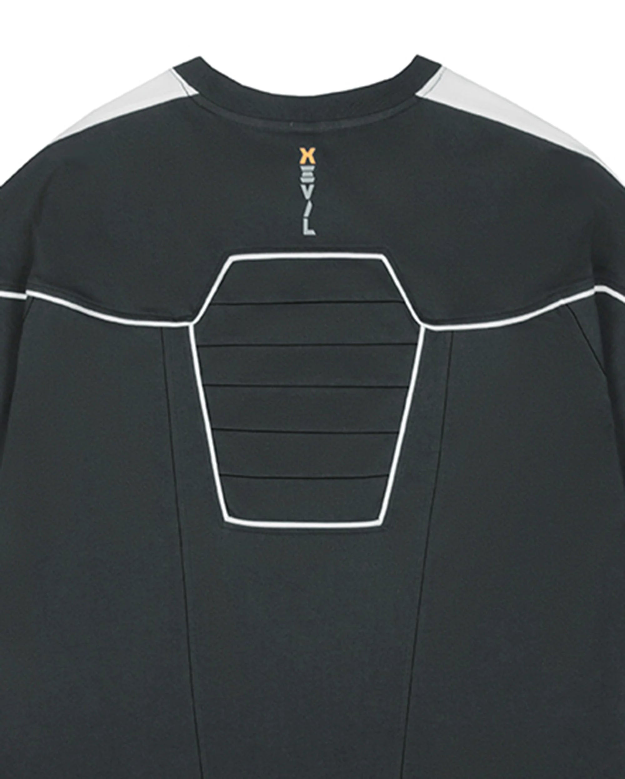 XIPHEVIL Modern Deconstructed Rivet Jersey Black