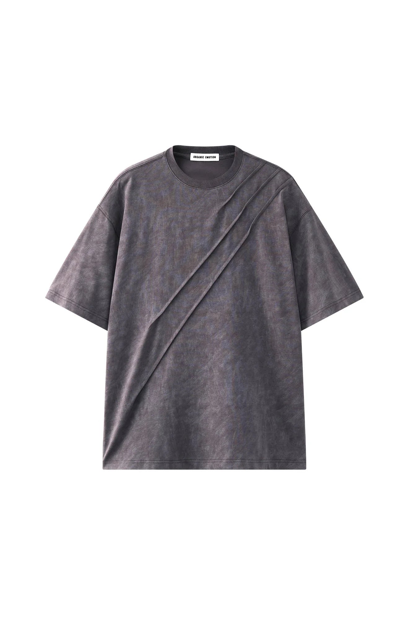 ORGANIC EMOTION Scratch Spliced Washed T-Shirt