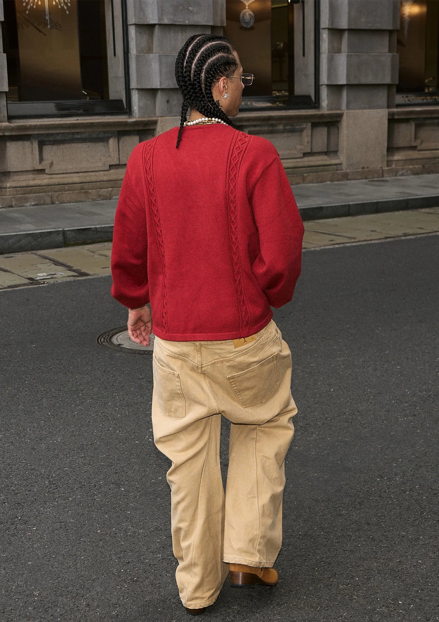 STEEPC Classical Button-Fly Curved-Seam Utility Pants