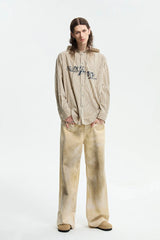 ORGANIC EMOTION Striped Drawstring Hooded Shirt