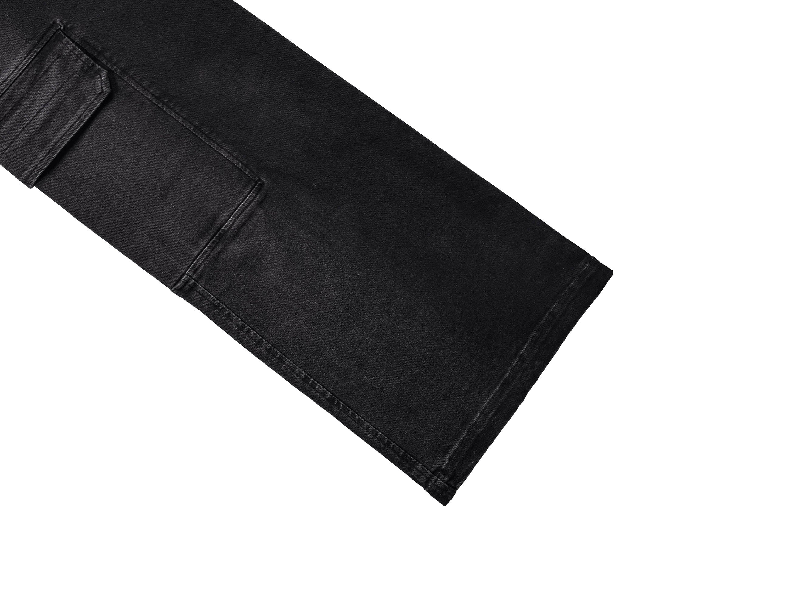 UNDERWATER Multi Pockets Gradient Jeans Black