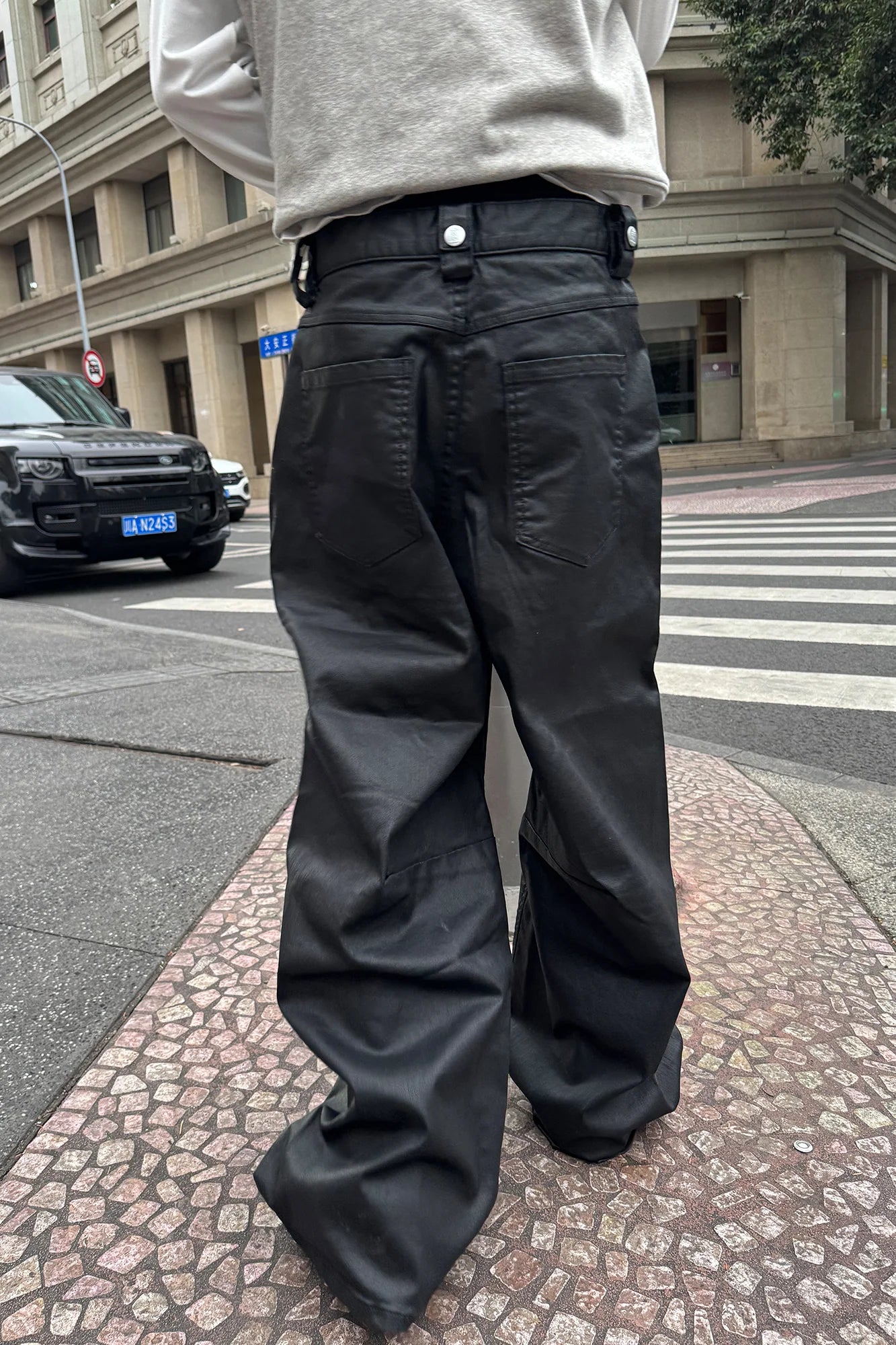 STEEPC Waxed Baggy Jeans