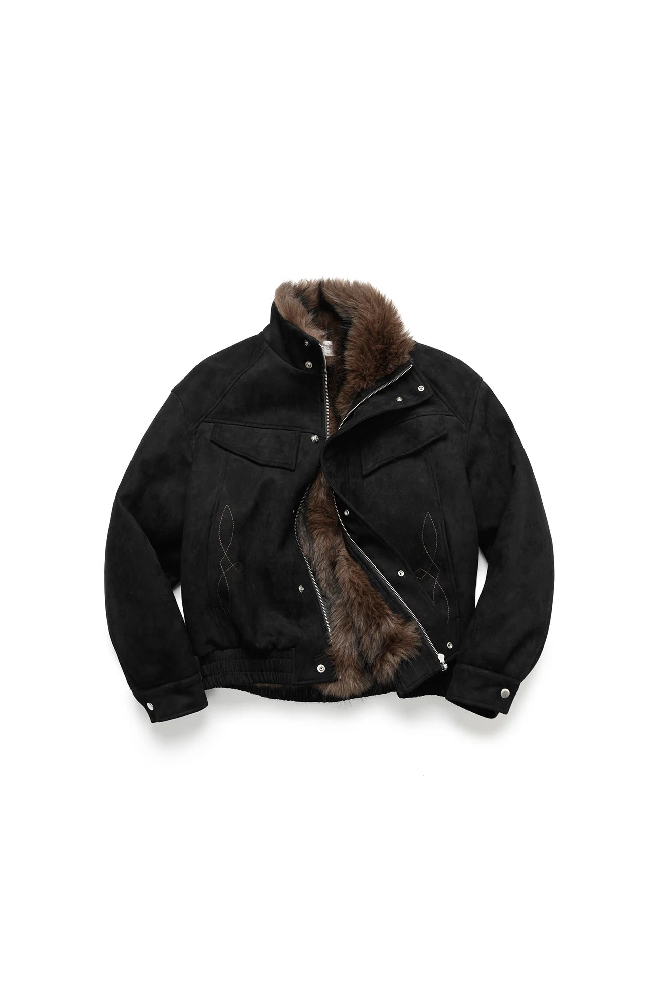 OKAYTHXBYE Faux Fur-Lined Utility Bomber