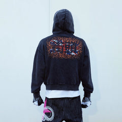 VINKID Graphic Washed Zip-Up Hoodie