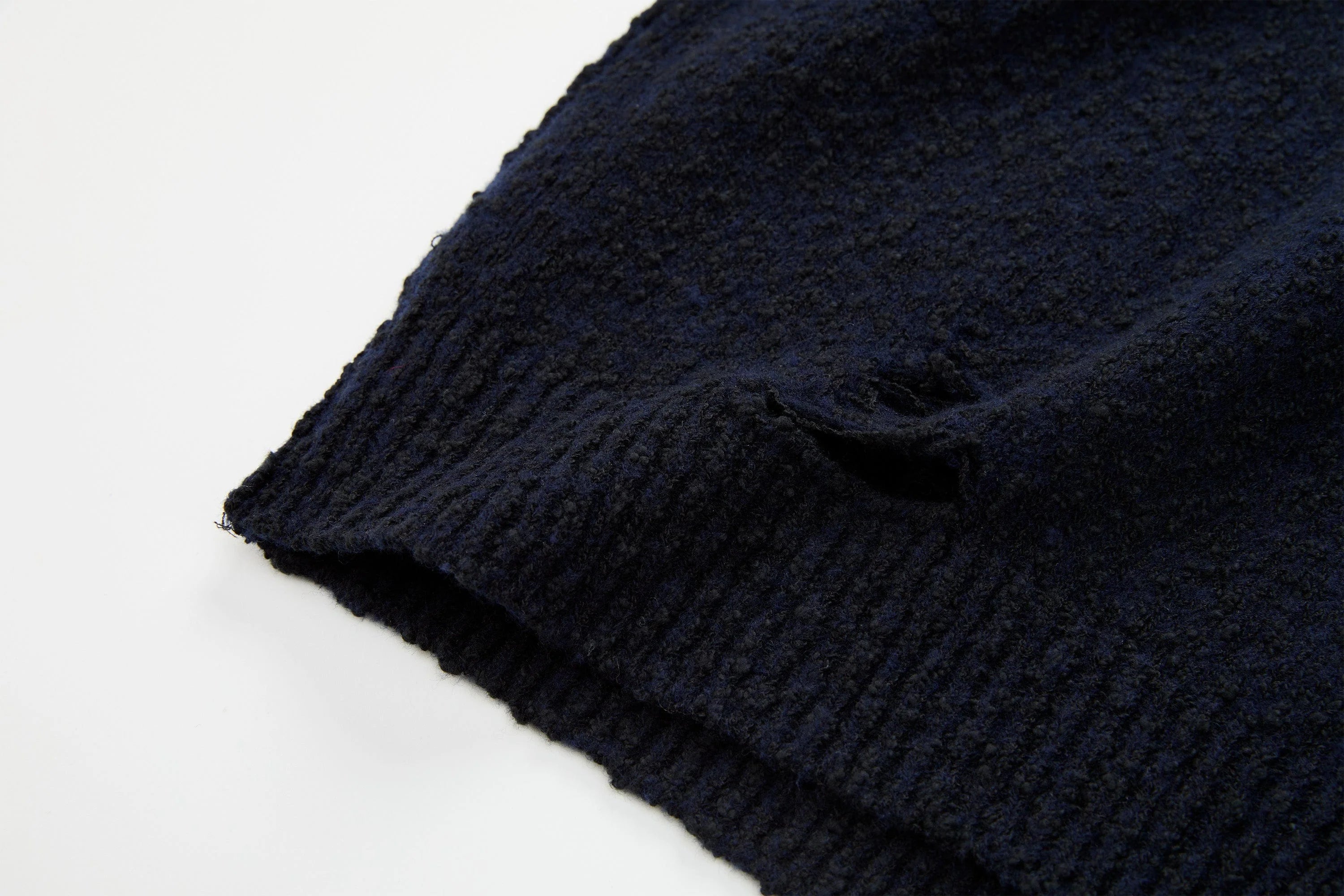 ORGANIC EMOTION Asymmetrical Distressed Bubble-Knit Vest