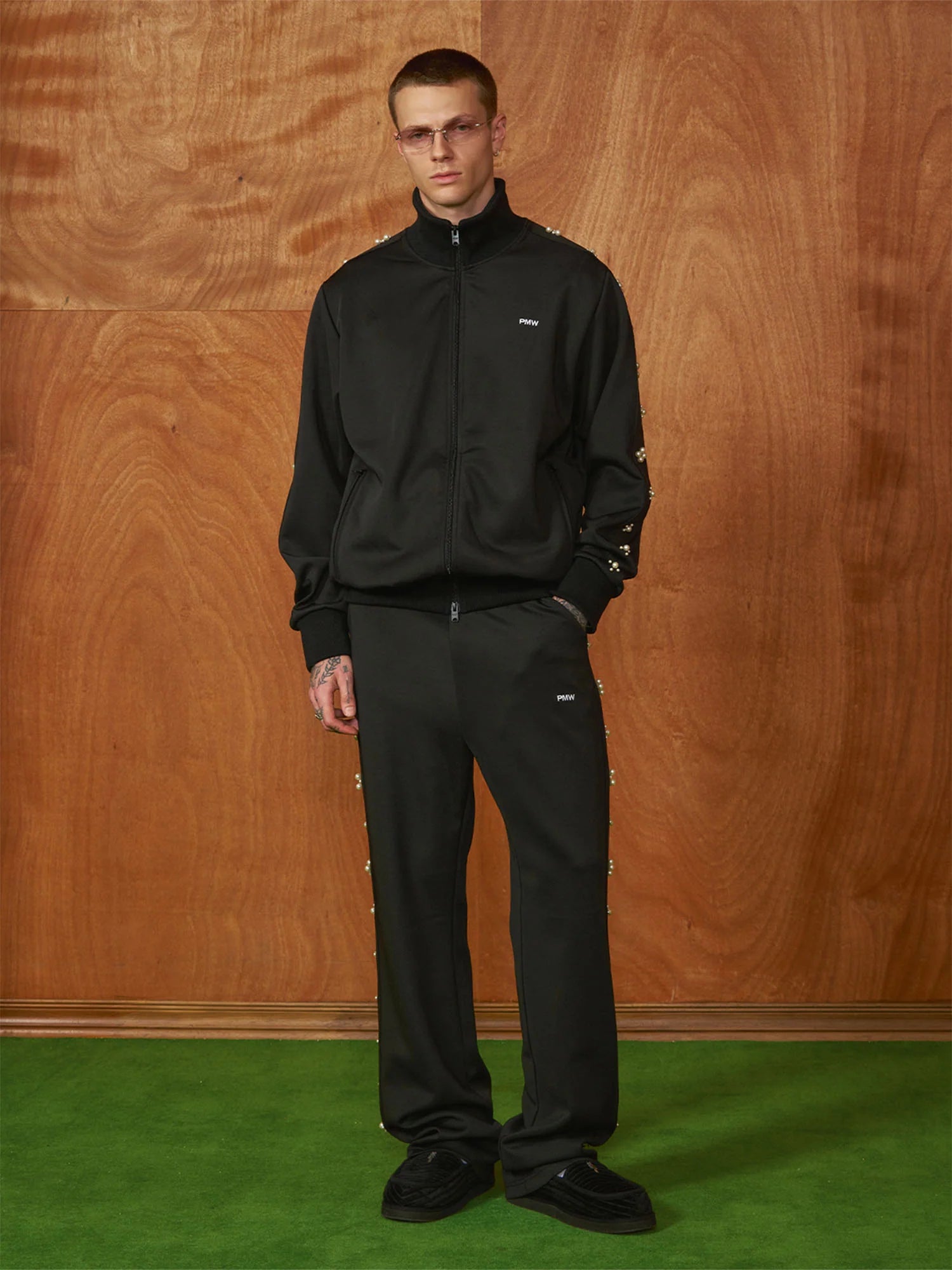 PMW Pearl-Embellished Track Jacket