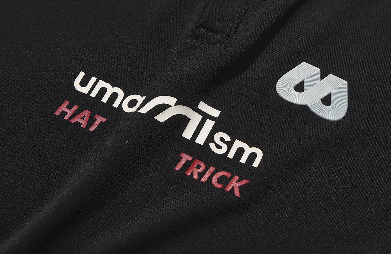 UMAMIISM Quick-Dry Striped Polo Long Sleeve Tee
