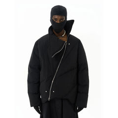 7440 37 1 Asymmetrical Zip High Neck Jacket