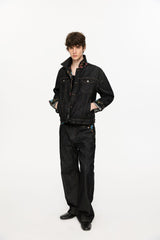 KREATE Floral Lined Stitched Jeans