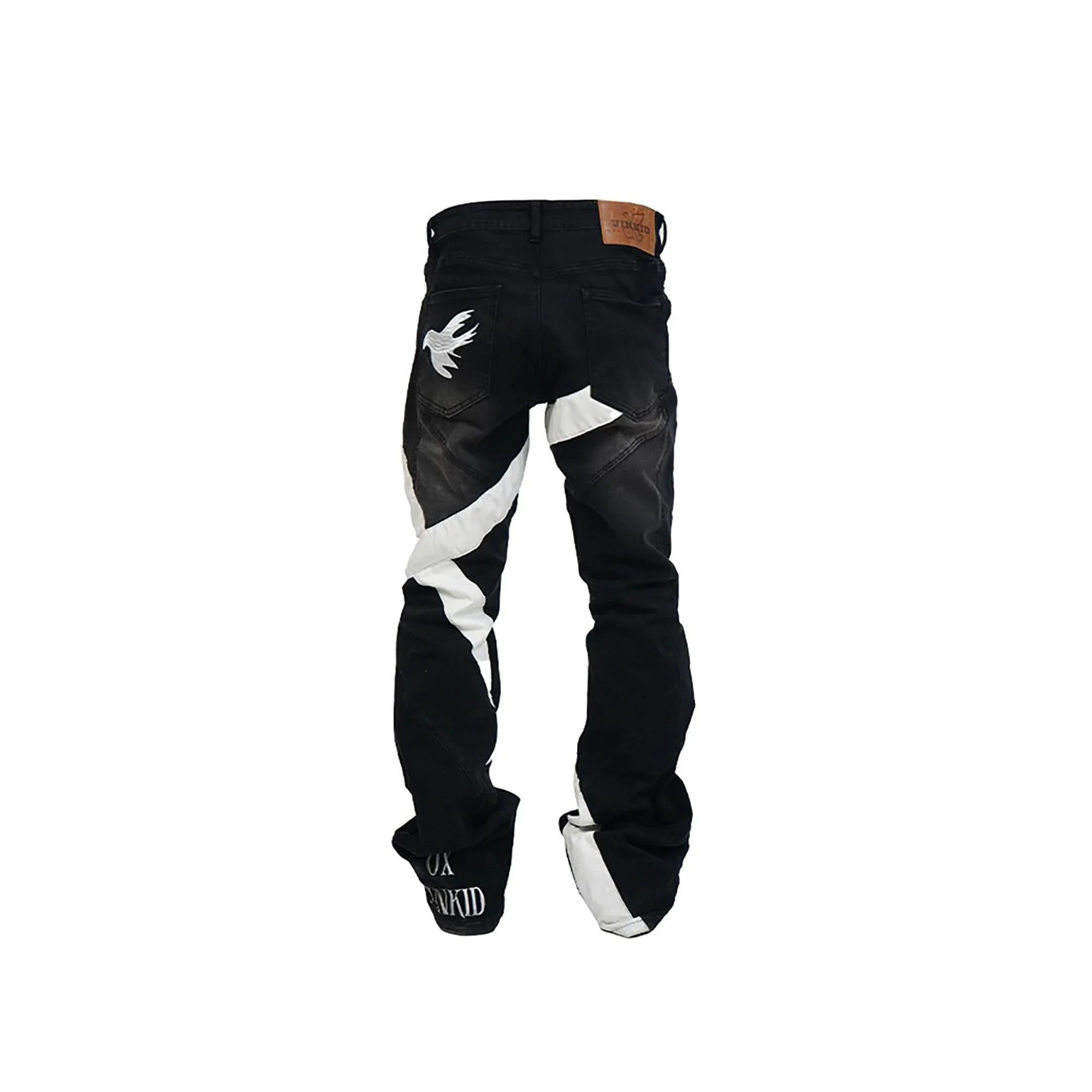 VINKID Infinite Cross Panel Embroidered Jeans