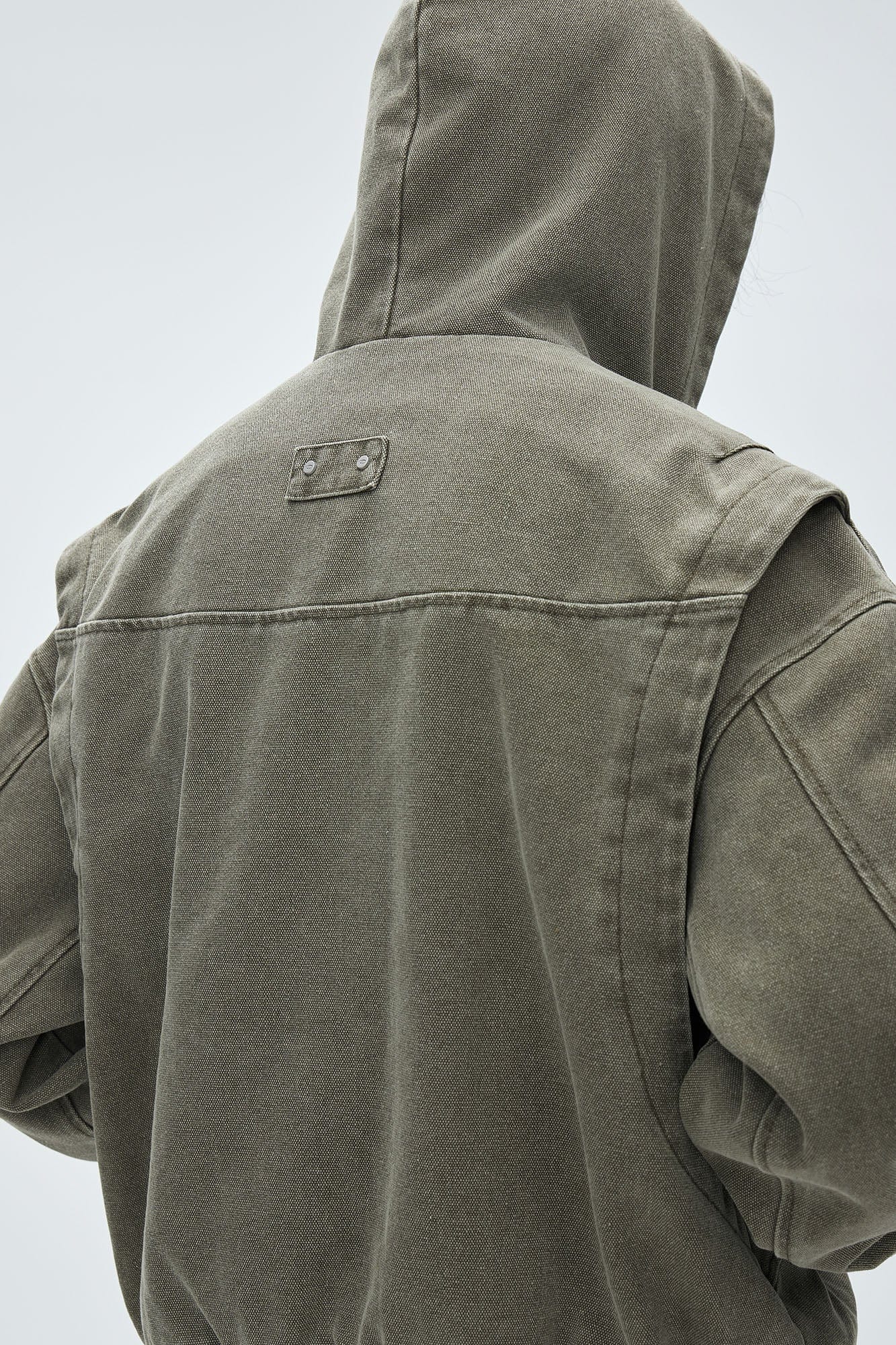 CATSSTAC Deconstructed Paneled Washed Hooded Jacket