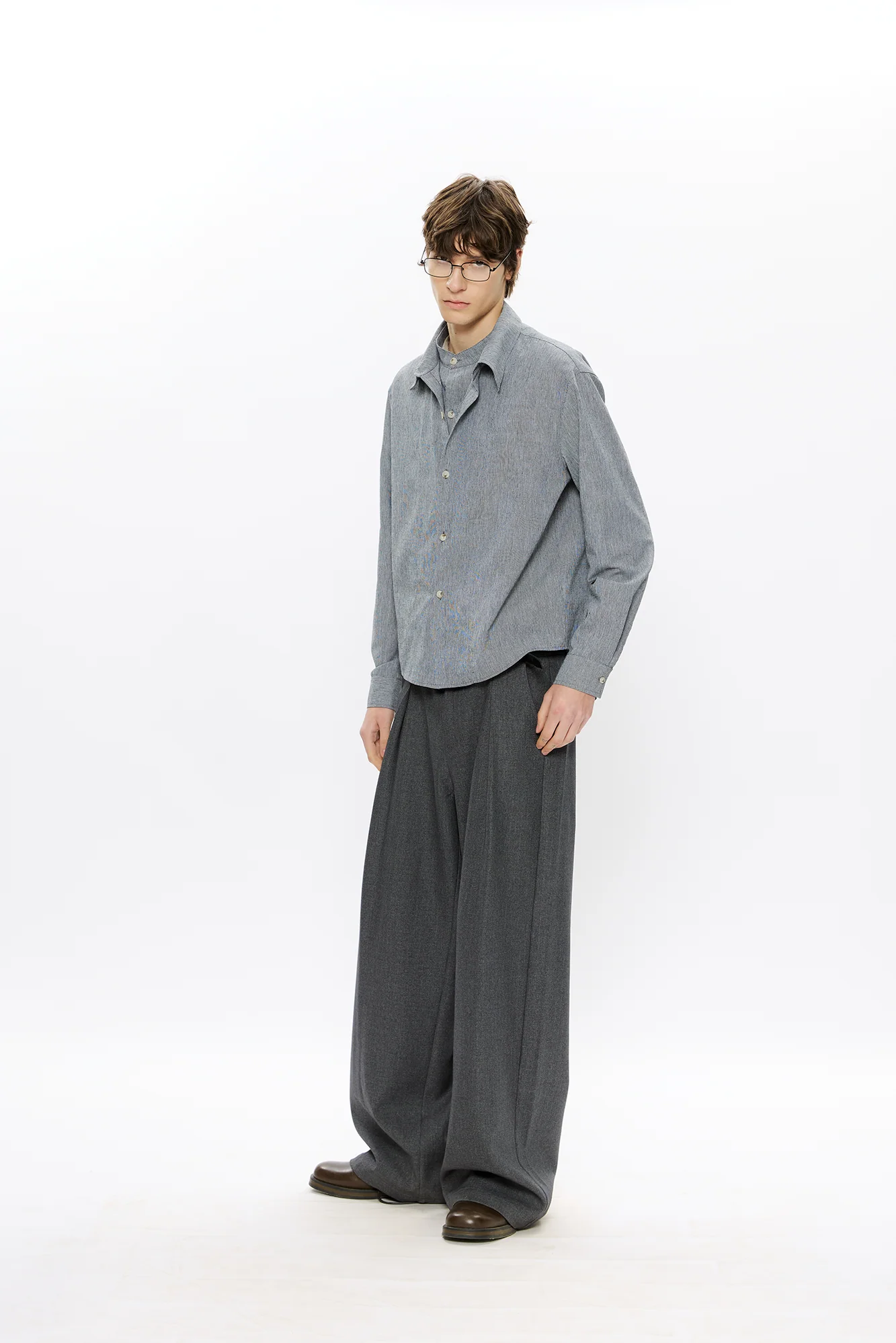 KREATE Linen Layered Check Shirt