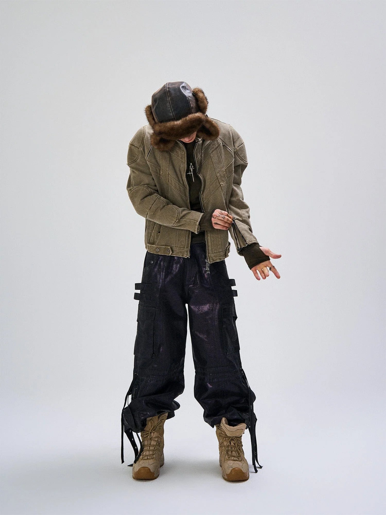 FLYERRER Panel Armor Moto Canvas Jacket