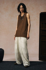 GONGHE REPUB Distressed Rib-Knit Vest