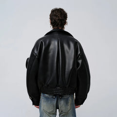 FACEONLAB Arm-Patched Bomber Oversized Jacket