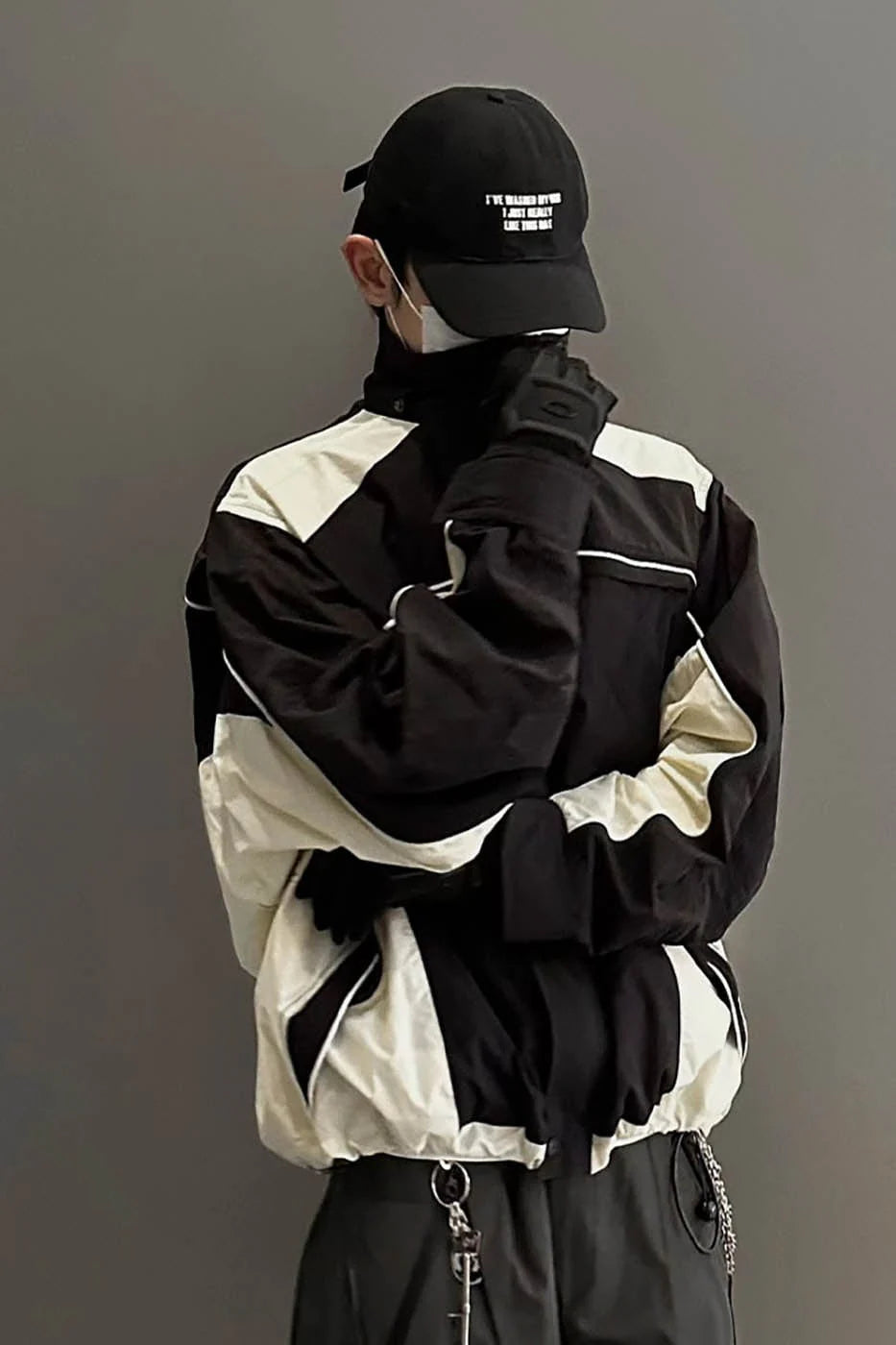 F2CE Deconstructed Detachable-Hood Color-Block Windbreaker