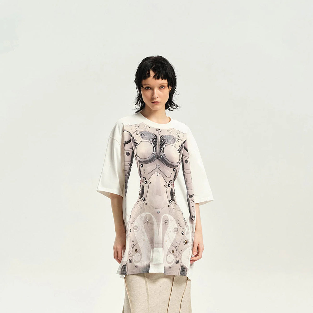 DAMAGE ASIA Ex Machina Graphics Oversized T-Shirt