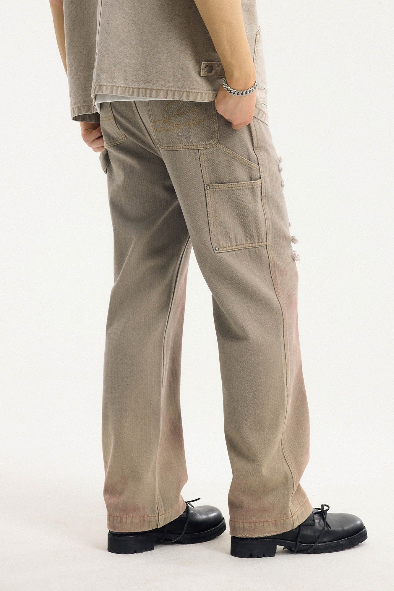 BONELESS Distressed Utility Carpenter Pants