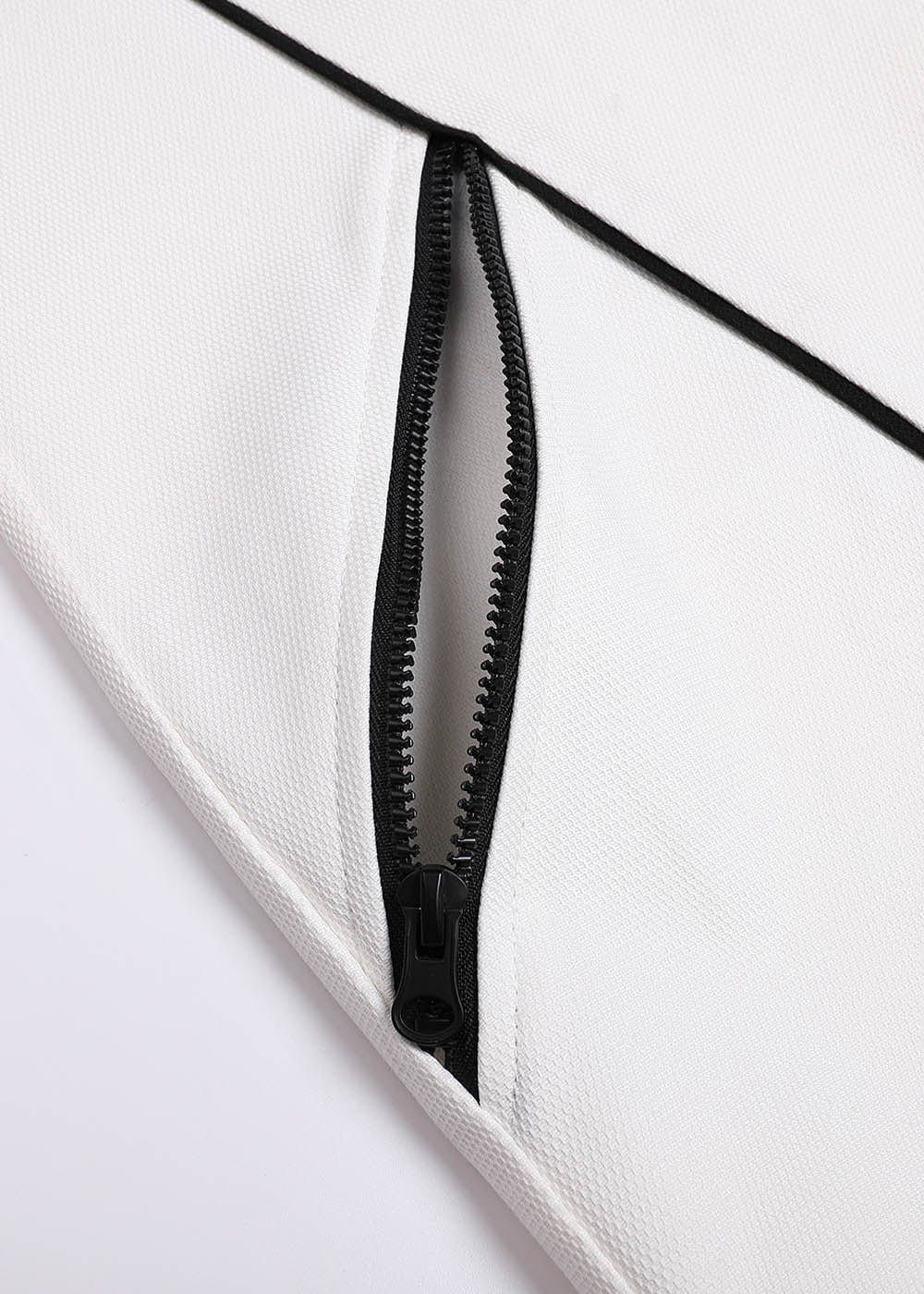 49PERCENT Paneled Zipper Wide-Leg Pants