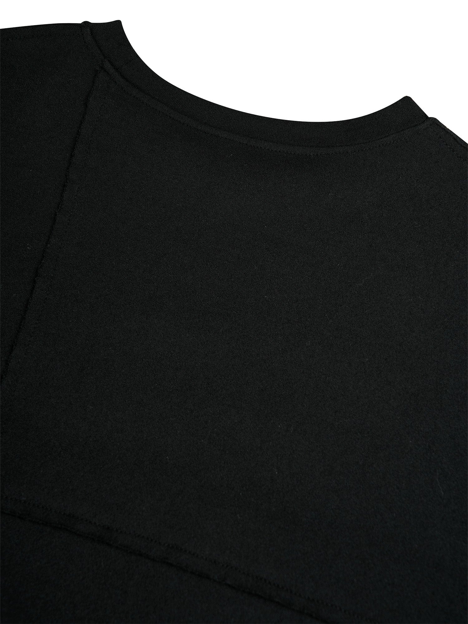 FLYERRER Cross-Panel Contrast Frayed Embroidered Long-Sleeve Tee