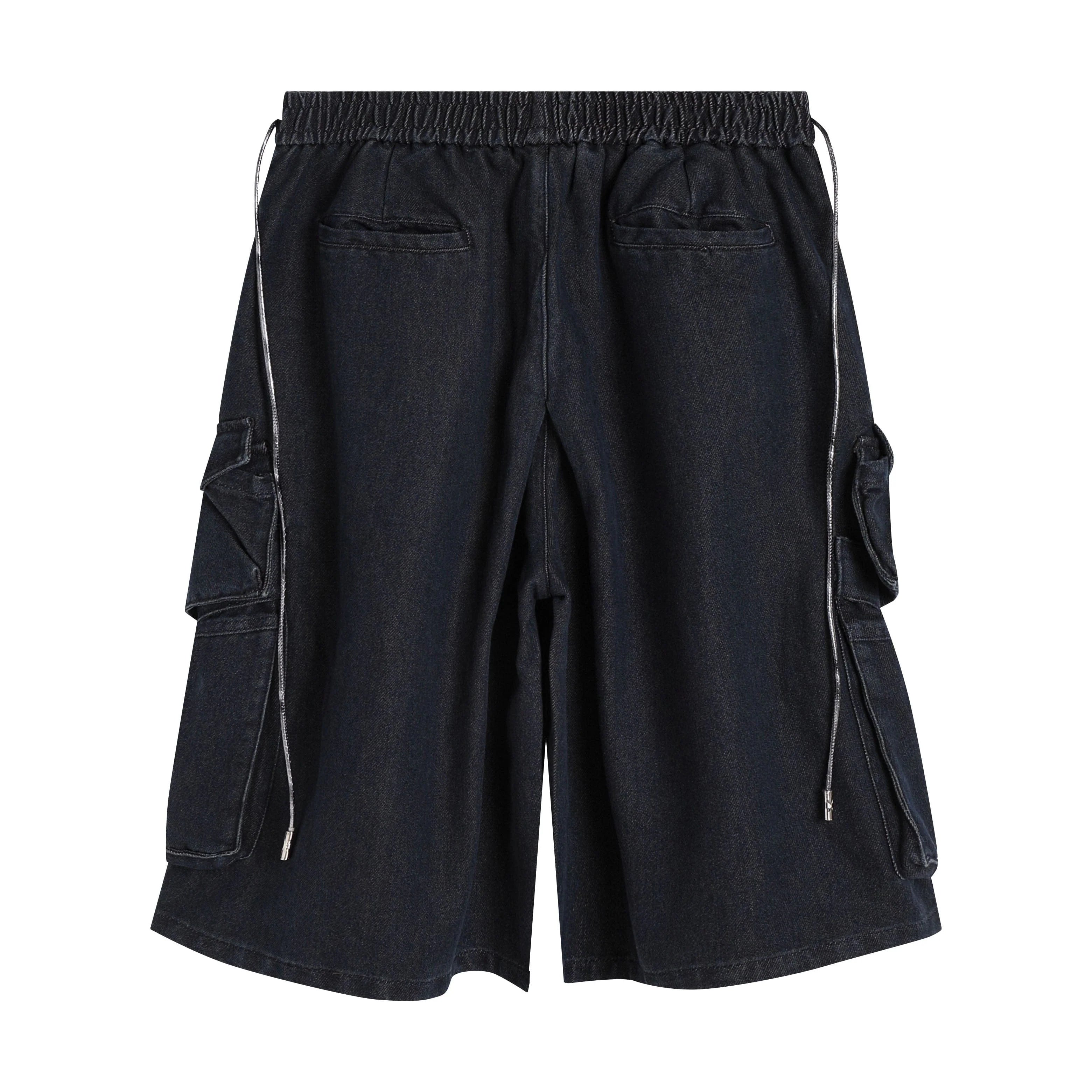 DND4DES Star Drawstring Deconstructed Denim Shorts