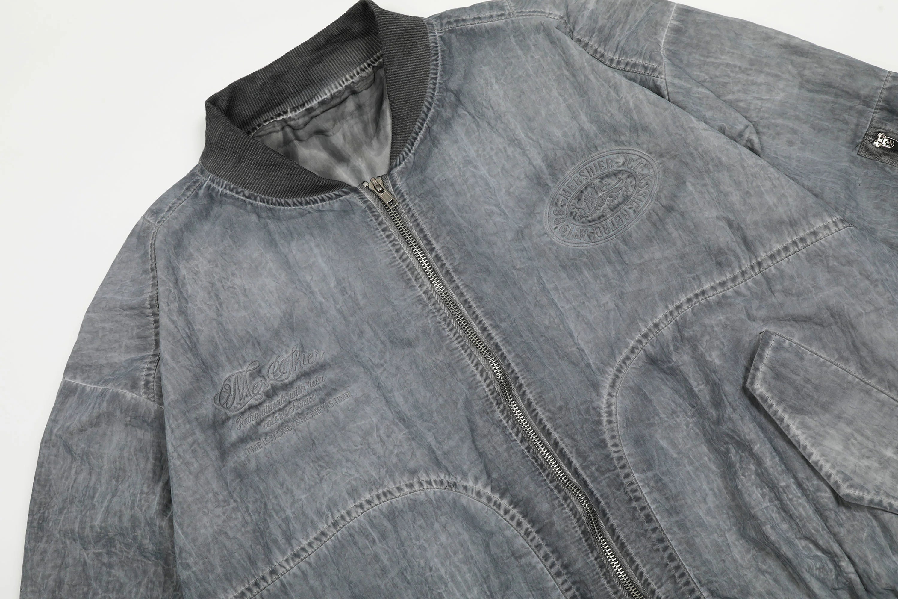 CLP Faded Crinkled Bomber Jacket