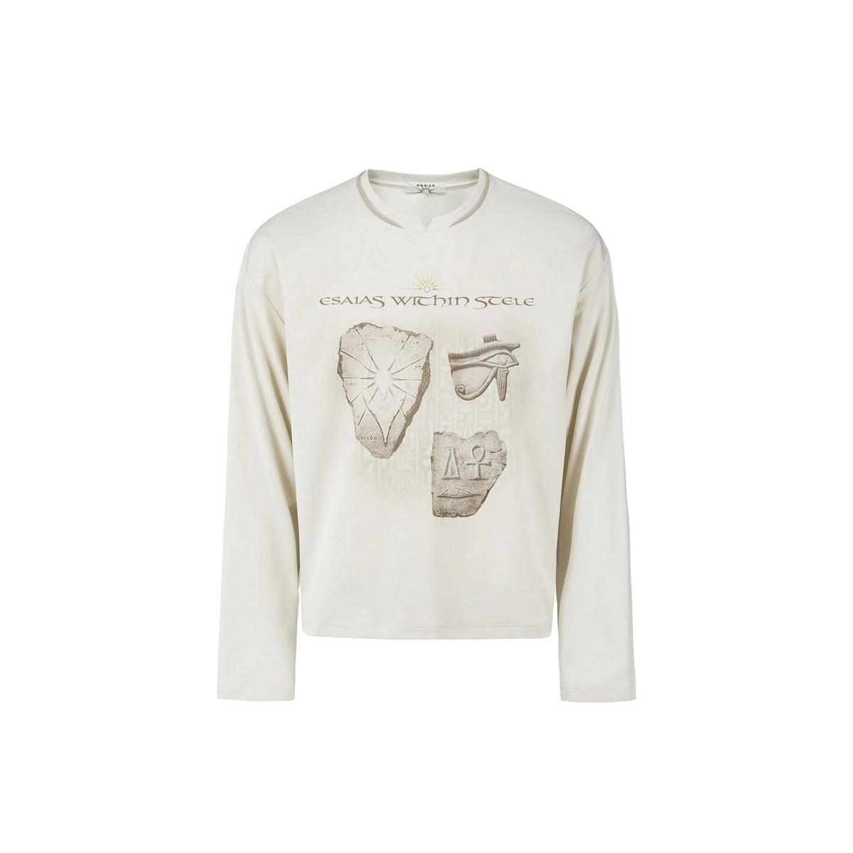 ESAIAS Distressed Stele Long Sleeve Tee
