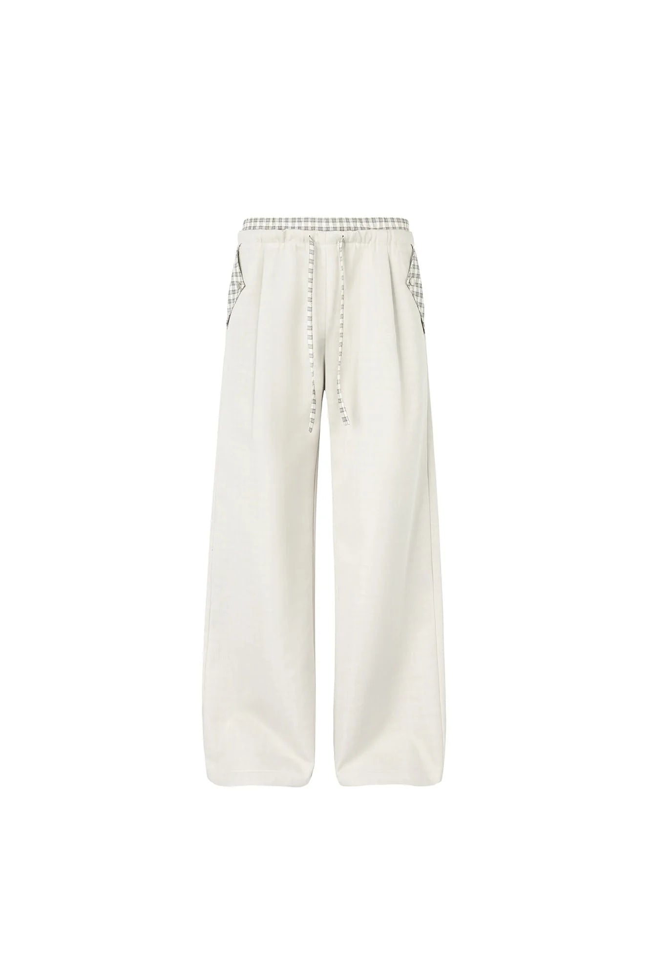 OKAYTHXBYE Plaid Layered Waist Drawstring Sweatpants