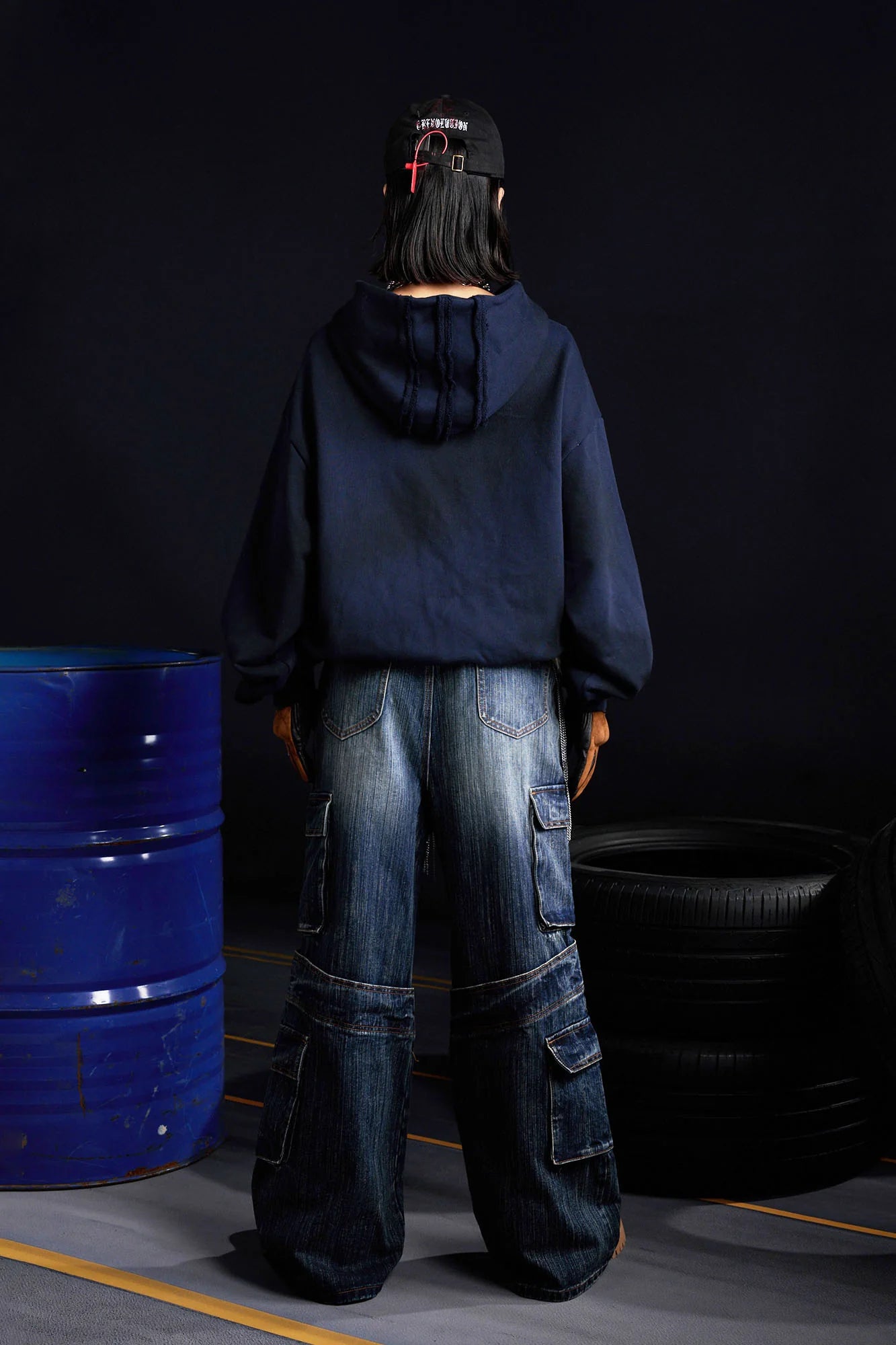 RECOVER ZONE Multi-Pocket Wide-Leg Utility Jeans