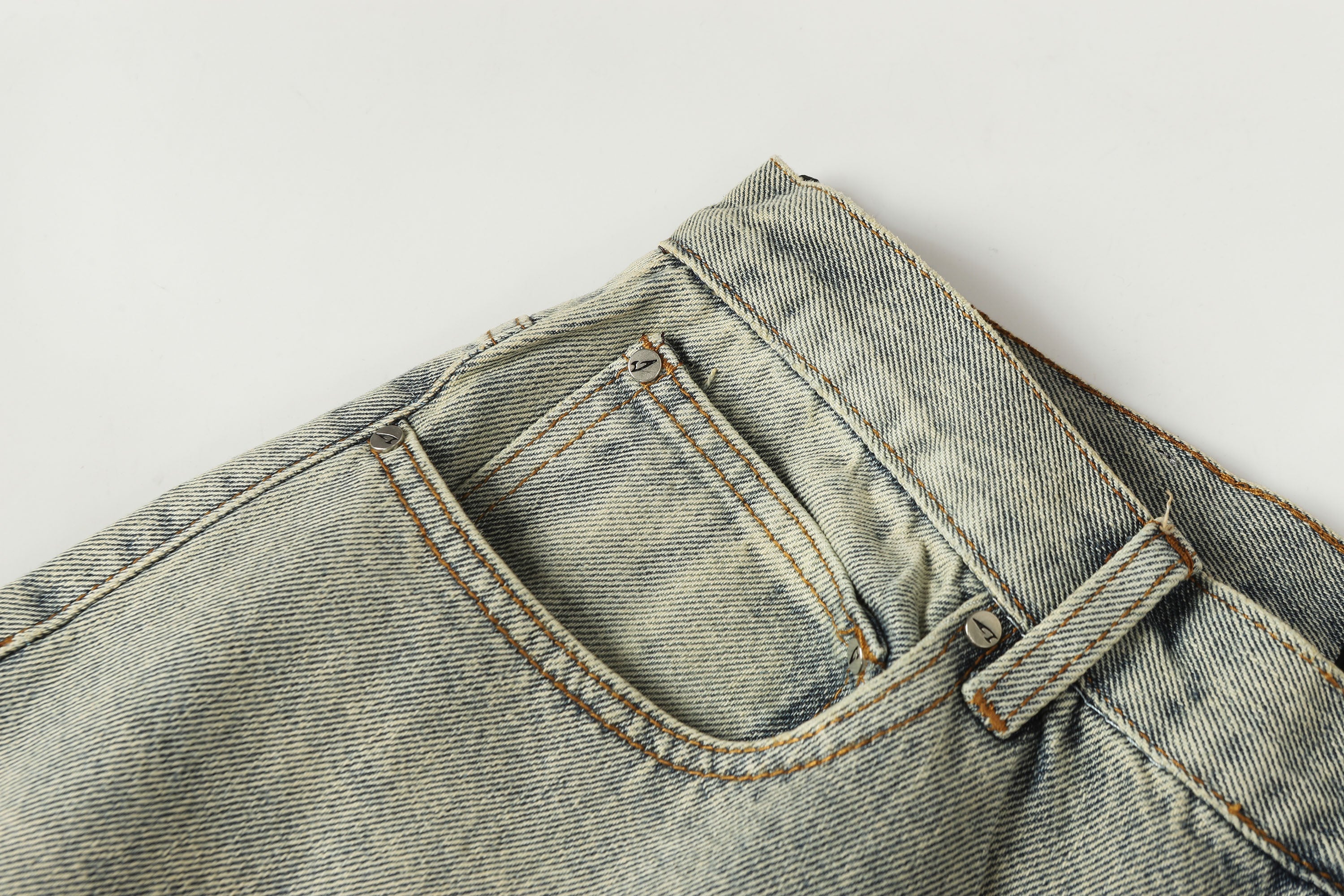 CLP Diamond Arc Washed Wide-Leg Jeans