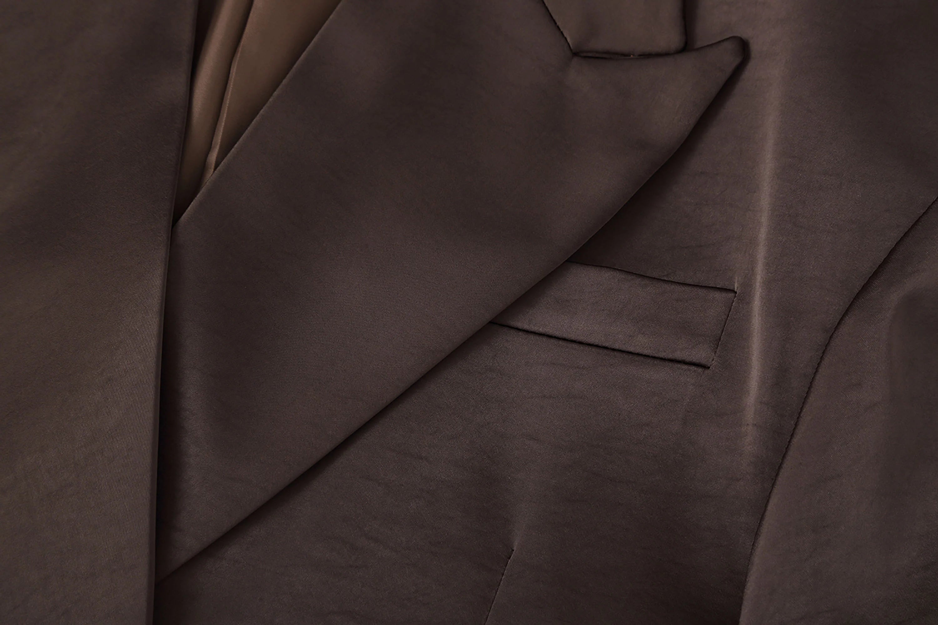CLP Satin Double-Breasted Oversized Blazer