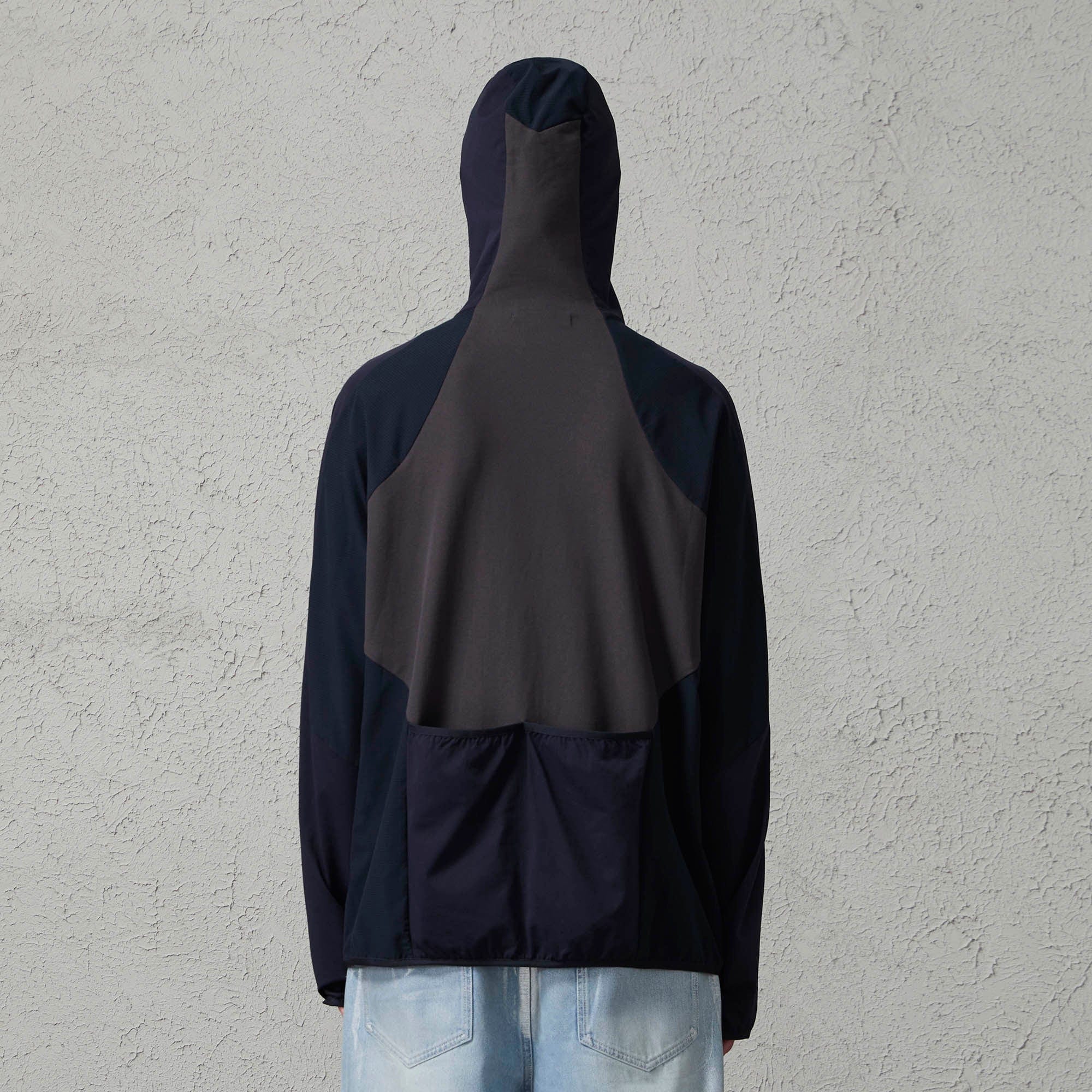 ORGANIC EMOTION Contrast Spliced Hooded Sorona Pullover Jacket