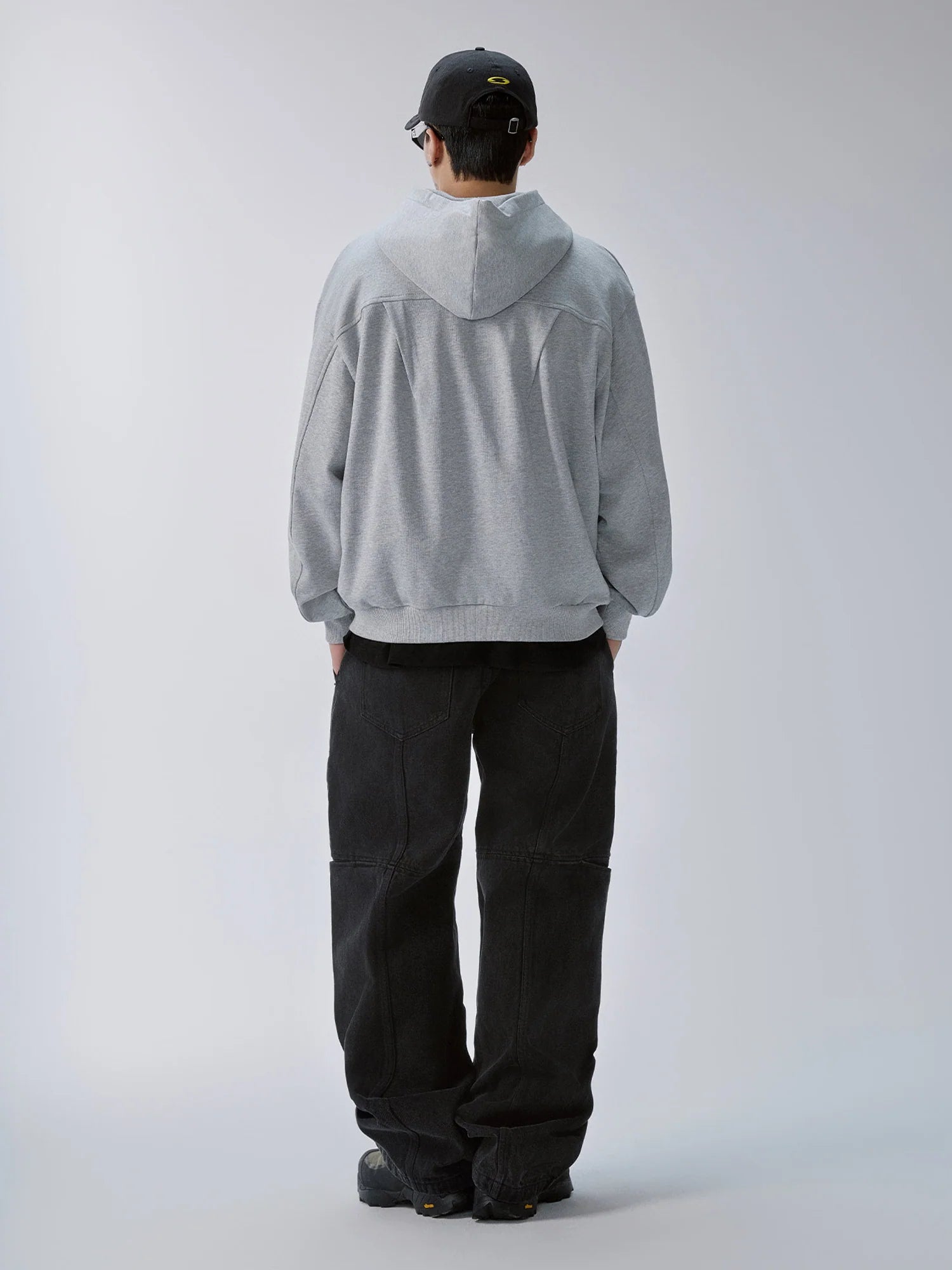 F2CE Washed Panel Multi-Pocket Straight-Leg Jeans