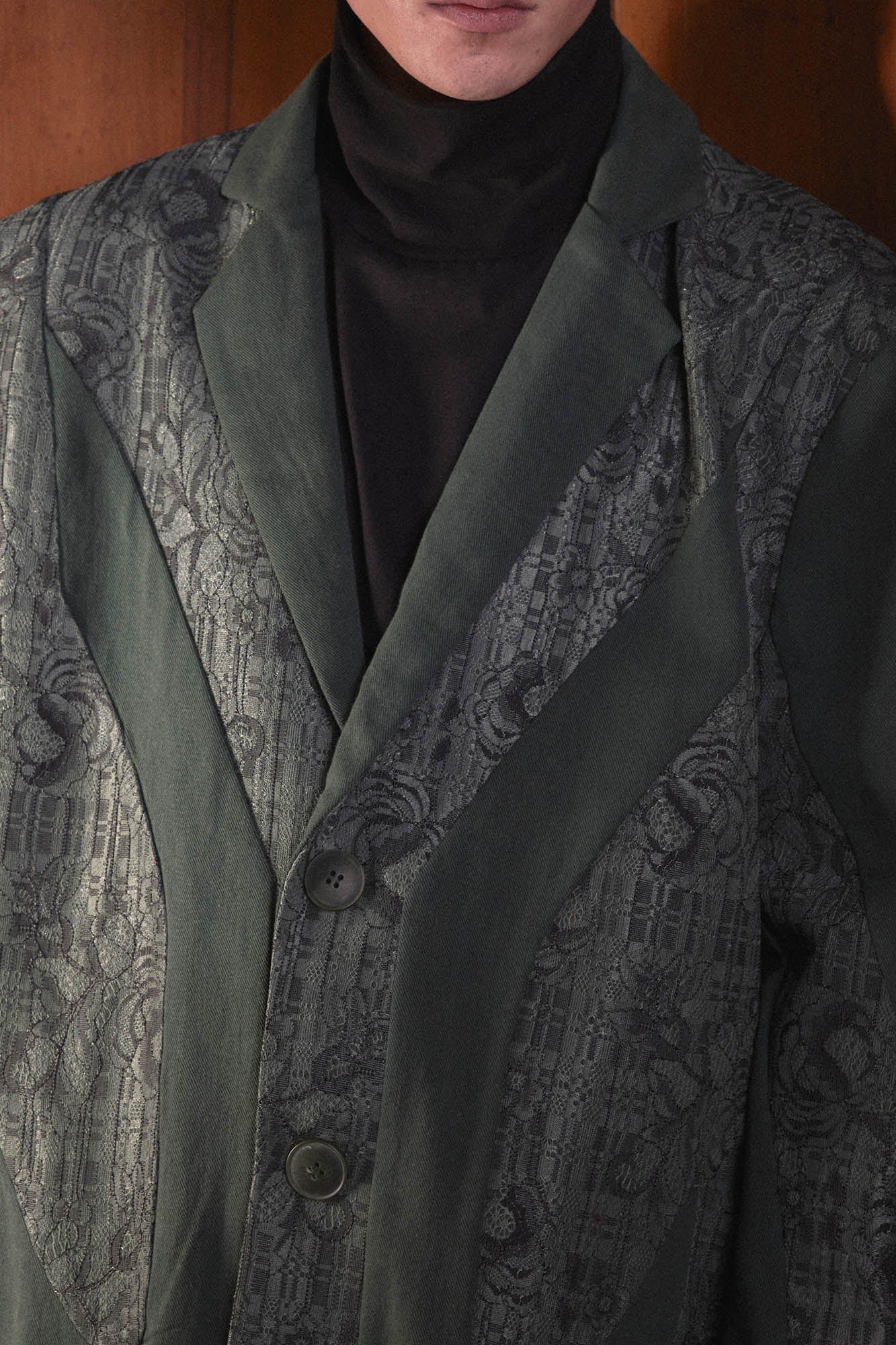 KADAKADA Floral Lace Patchwork Blazer