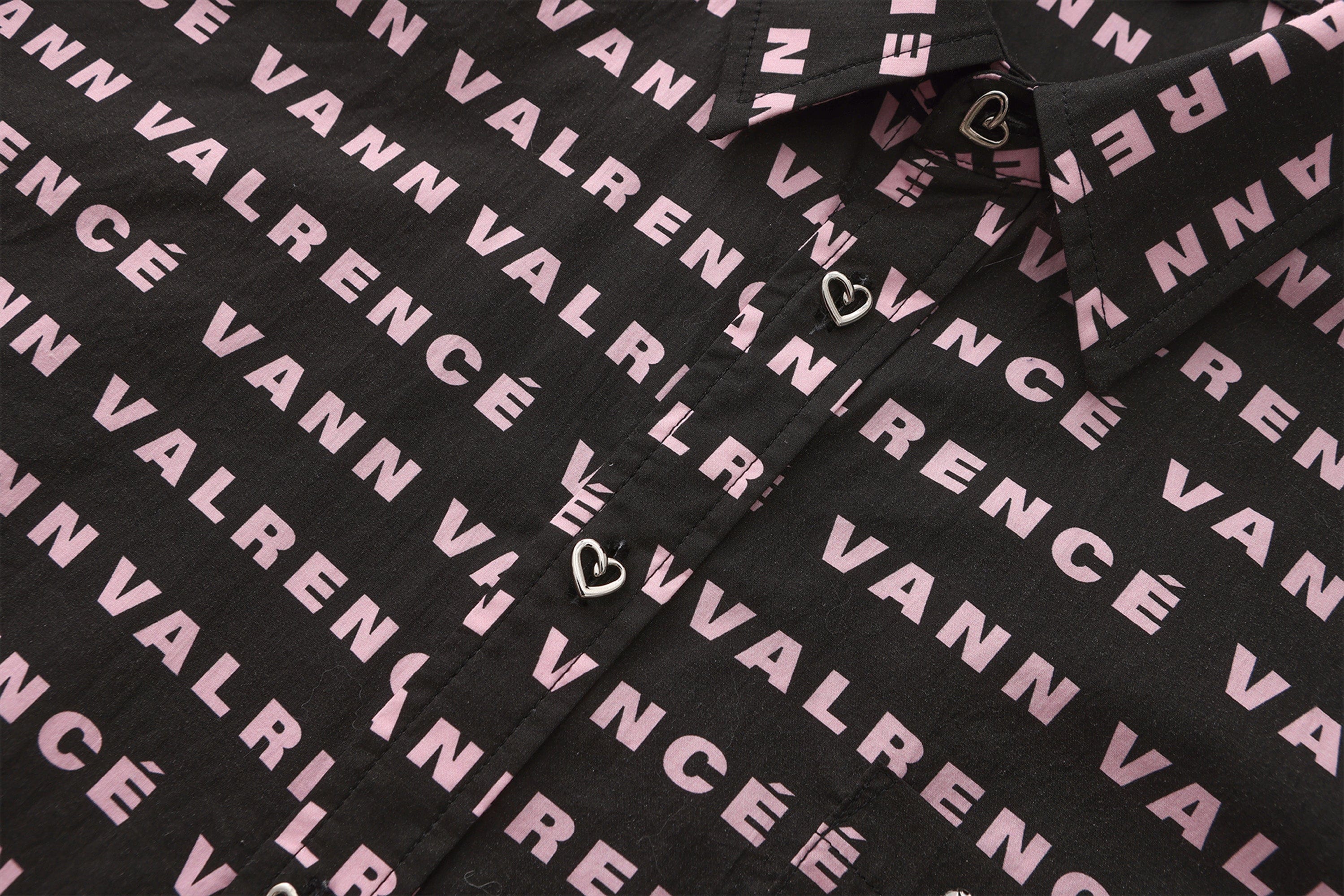 VANN VALRENCE Monogram Crystal-Studded Oversized Shirt