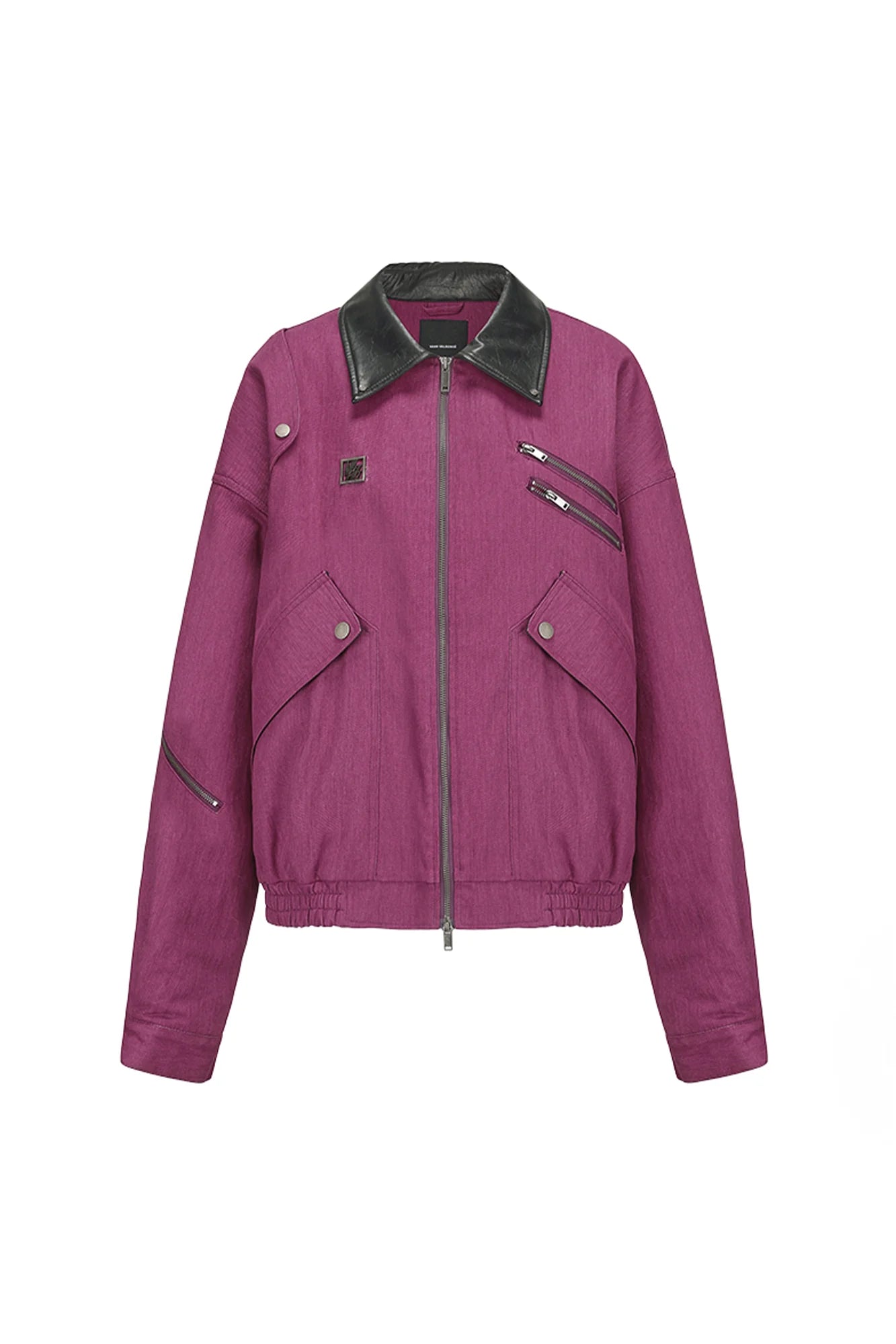 VANN VALRENCE Contrast Multi-Zip Padded Utility Jacket