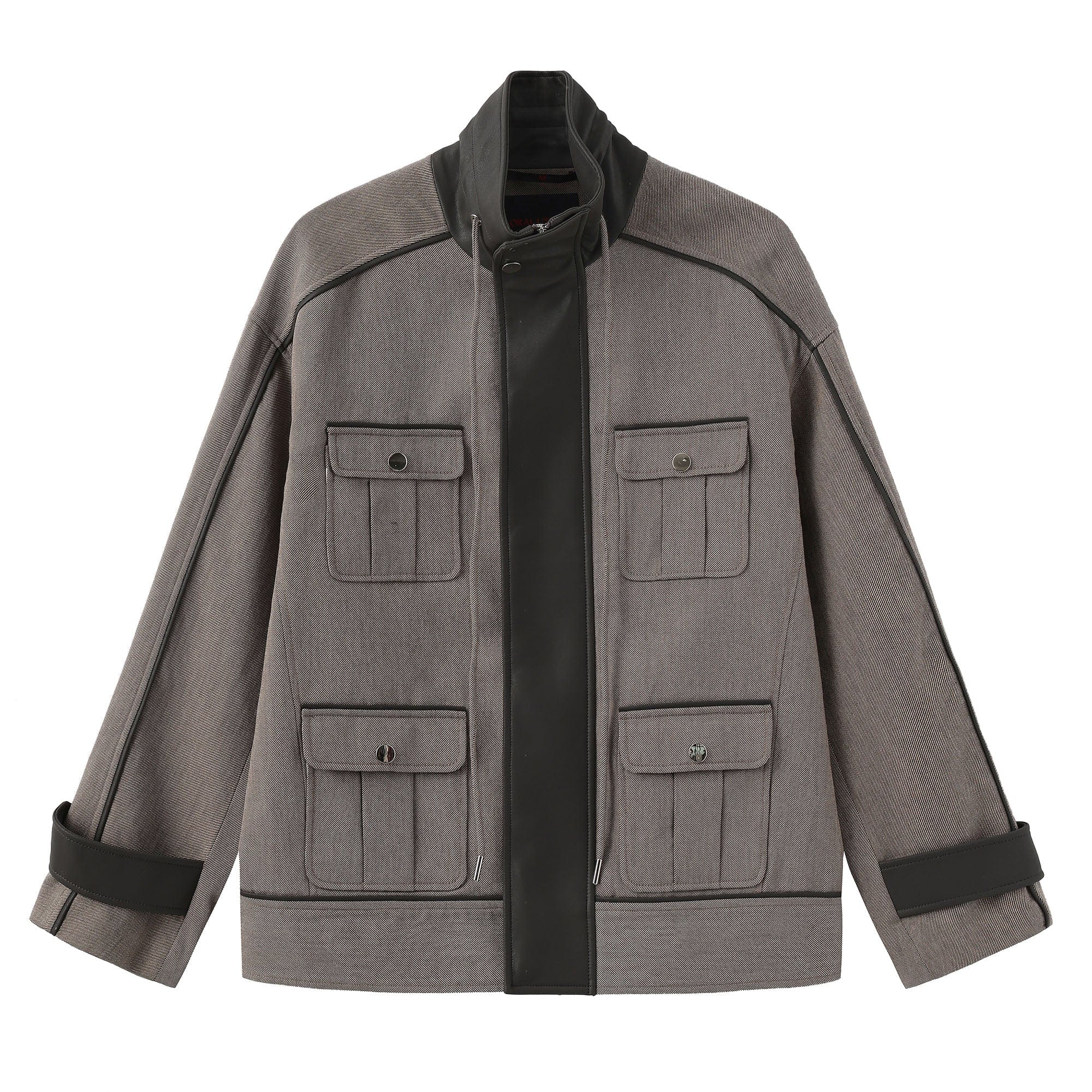 ORAL UTOPIA Multi-Pocket Drawstring Barn Jacket