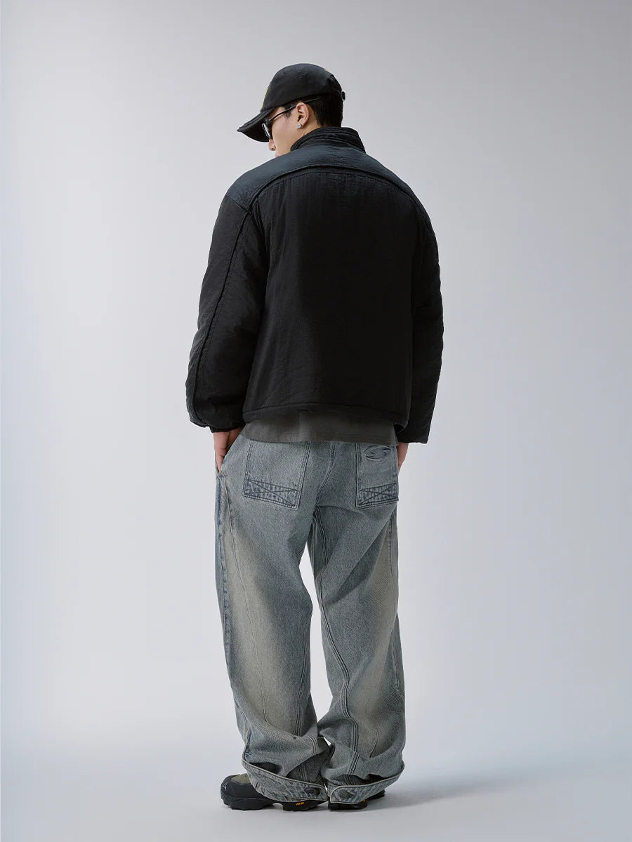 F2CE Structured Panel Stand-Collar Puffer