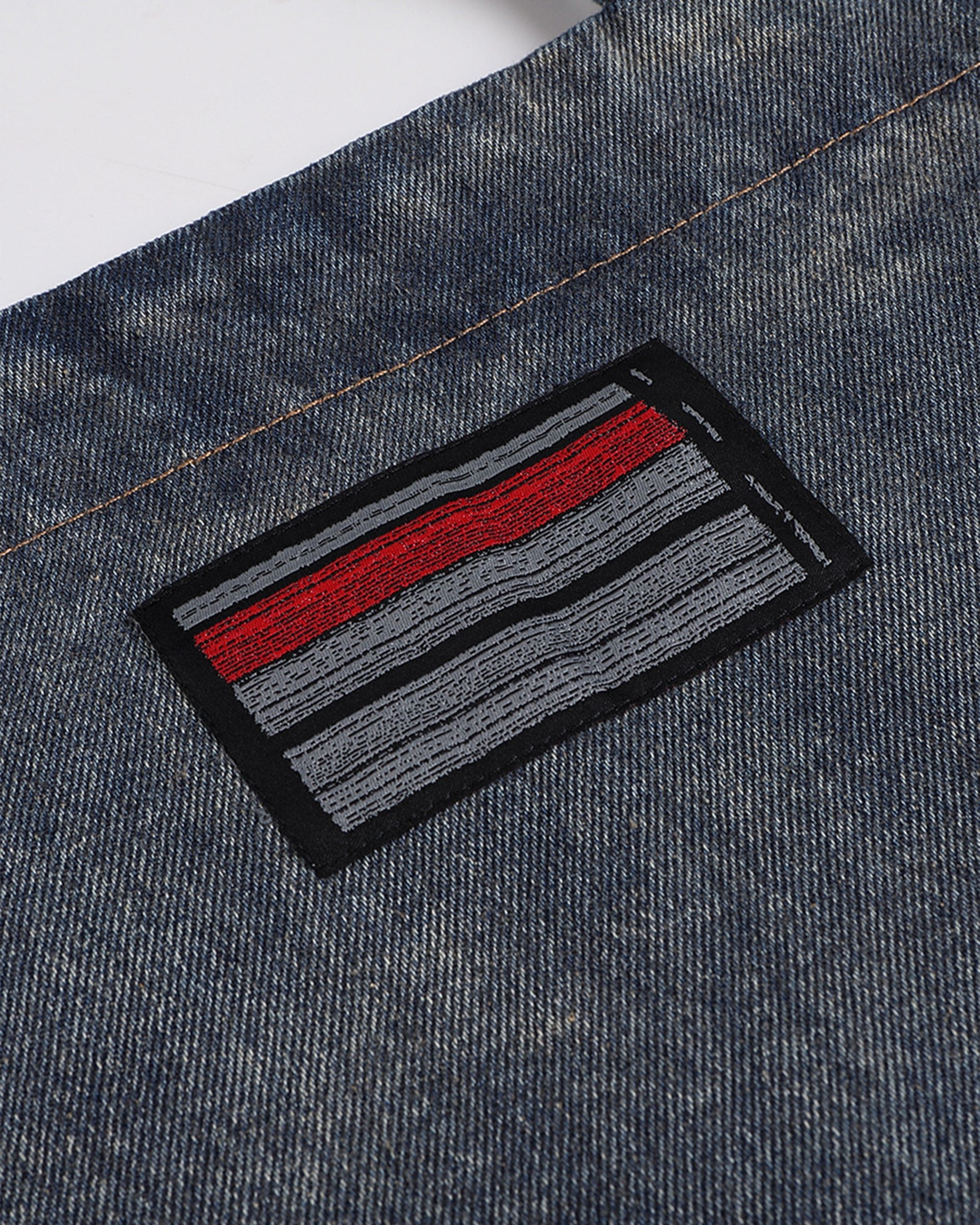 LABELROOM Modern Washed Foldable Denim Tote Bag