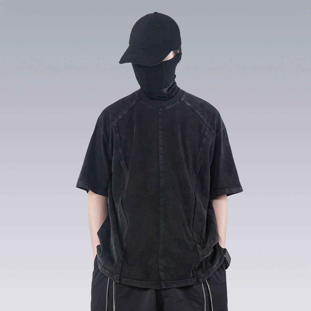 SILENSTORM Washed Paneled Side Pocket T-Shirt
